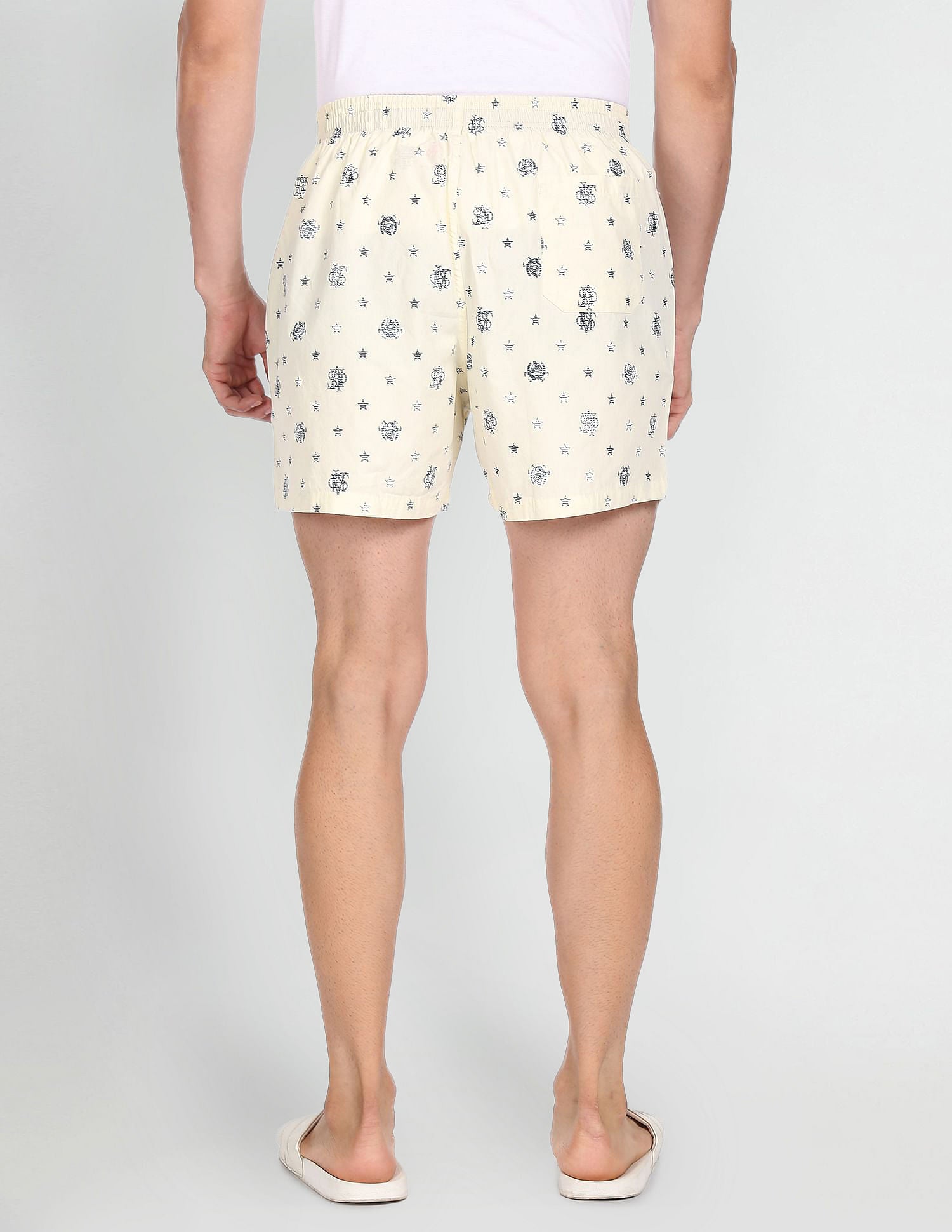 Graphic Print Cotton I657 Boxers - Pack Of 1 Beige - U.S. Polo Assn. India | Large