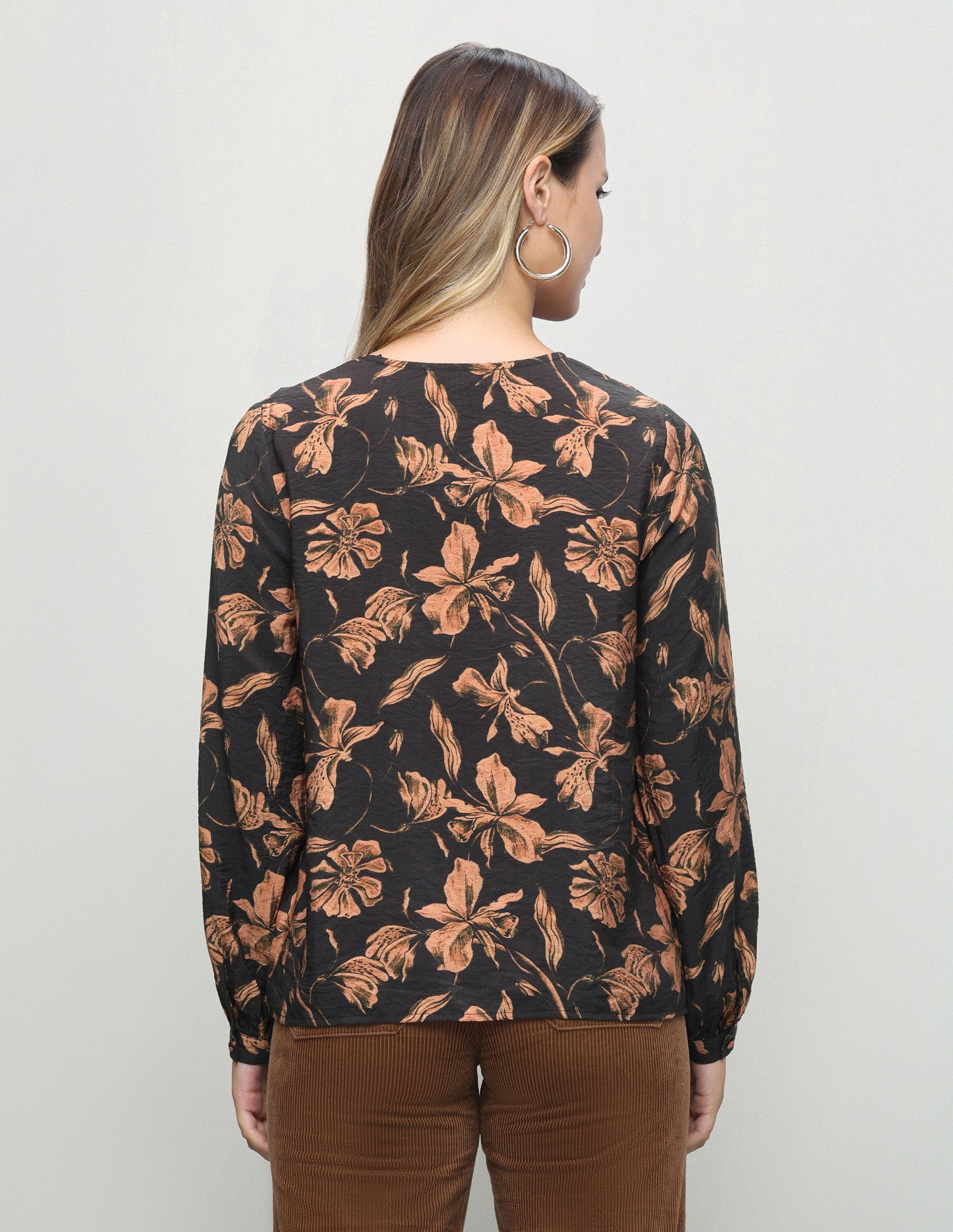 Floral Printed Regular Fit Top Black - U.S. Polo Assn. India | Large