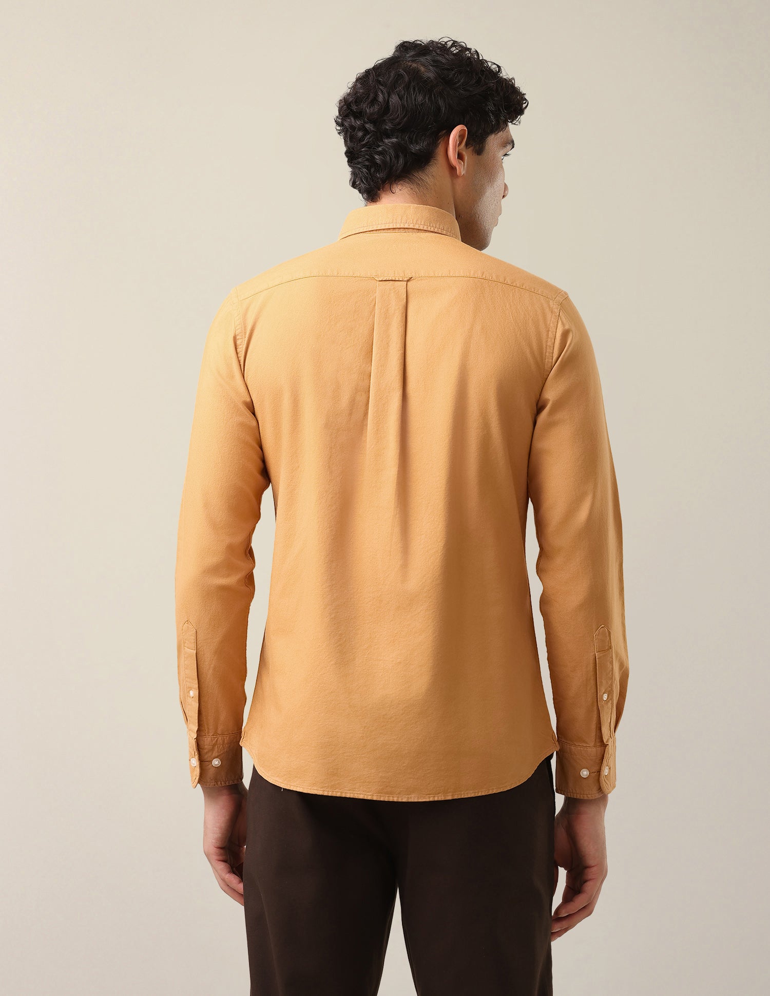 Oxford Tailored Fit Button-Down Collar Shirt Mustard - U.S. Polo Assn. India | Large