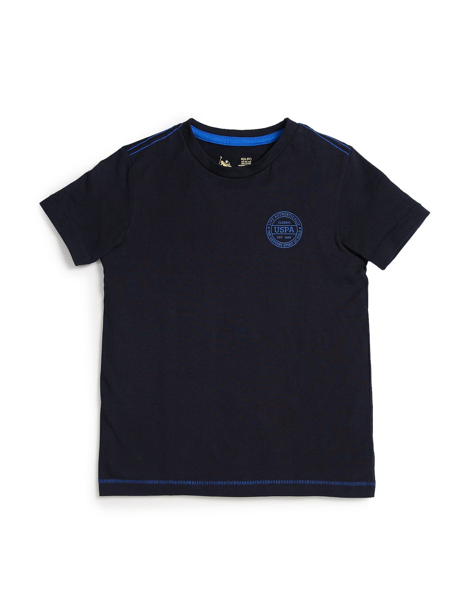 Ribbed Neck Cotton IKEA Lounge T-Shirt - Pack Of 1 Black - U.S. POLO ASSN. | Large