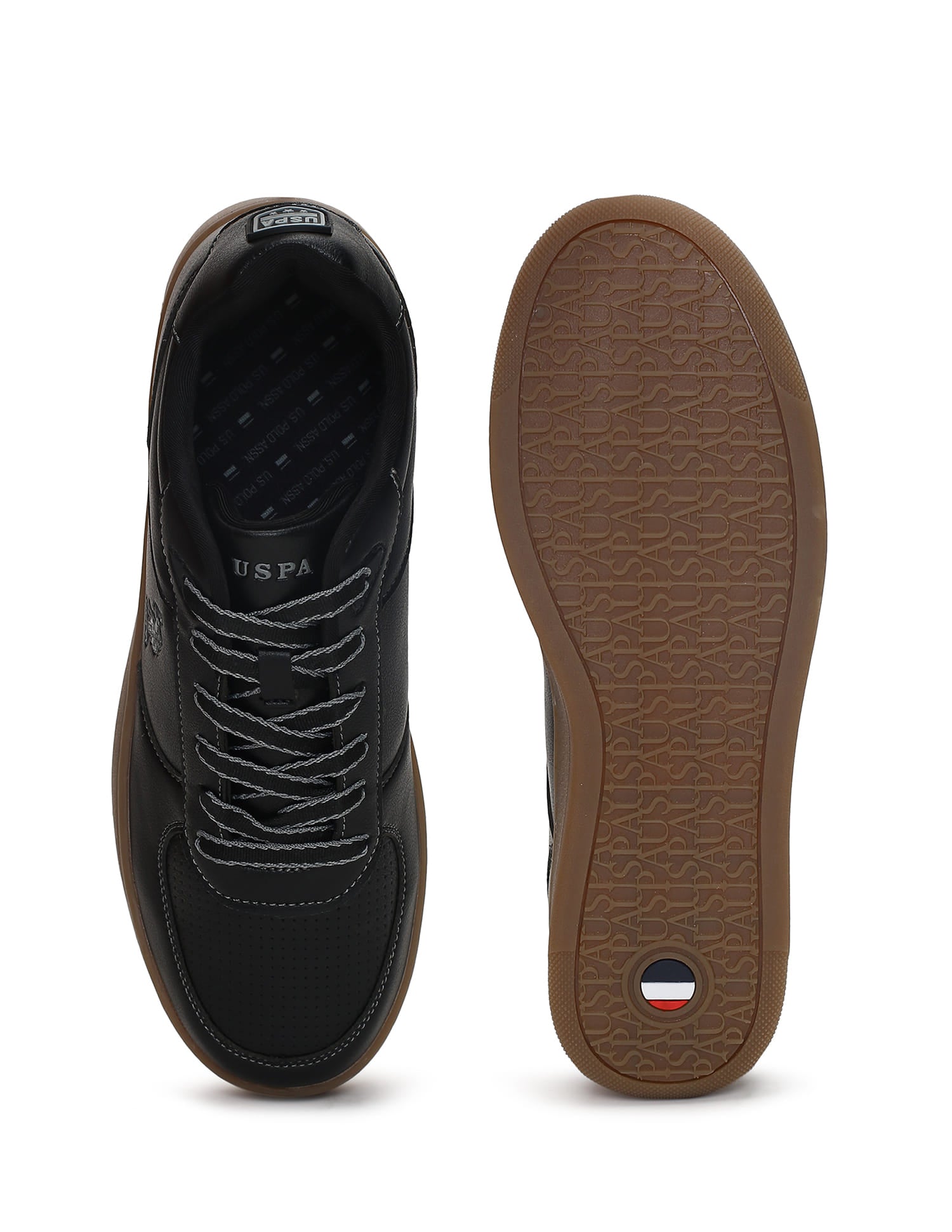 Men Kodiak 2.0 Black Retro Court Sneakers Black - U.S. Polo Assn. India | Large