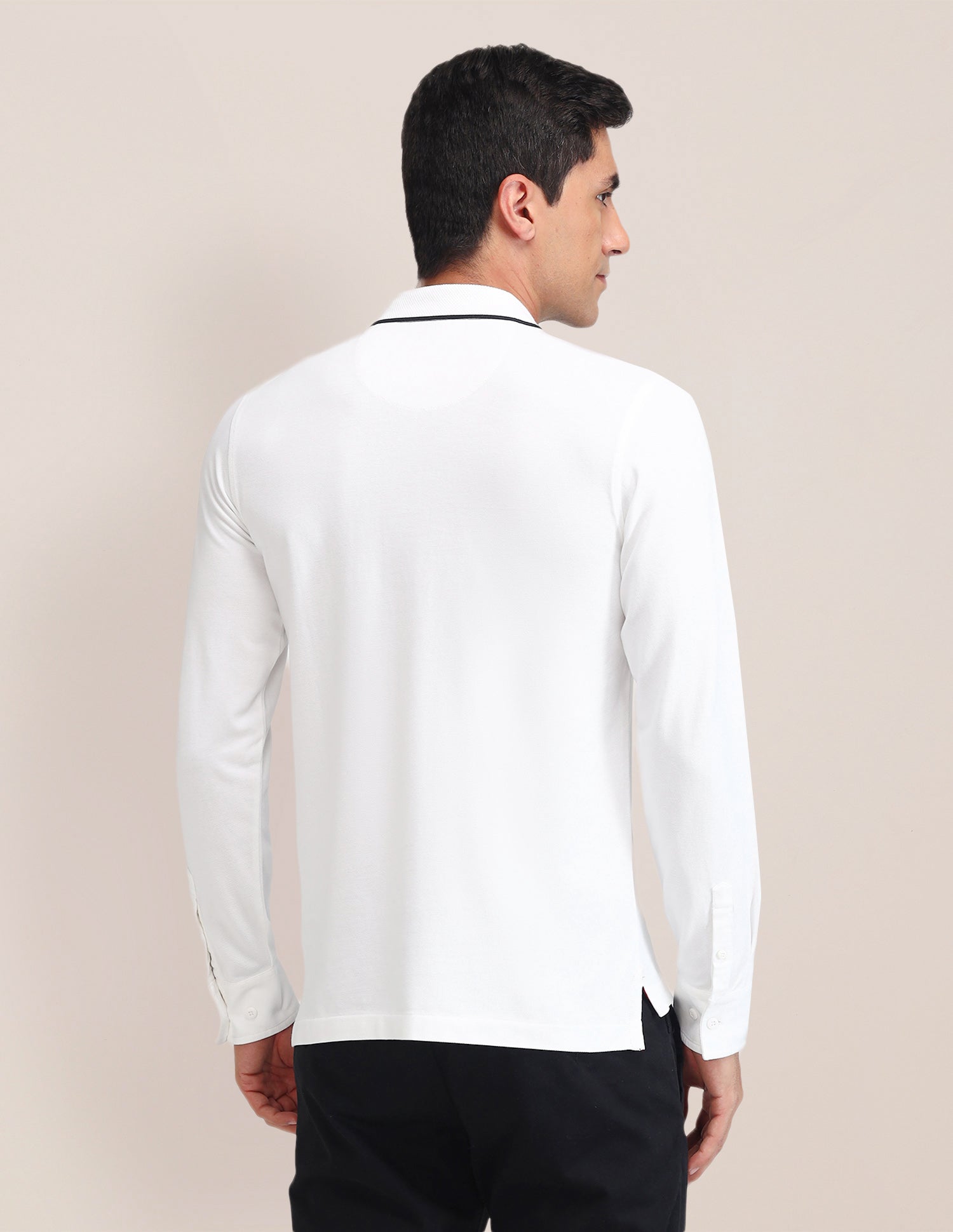 Solid Pattern Slim Fit Polo Shirt White - U.S. POLO ASSN. | Large