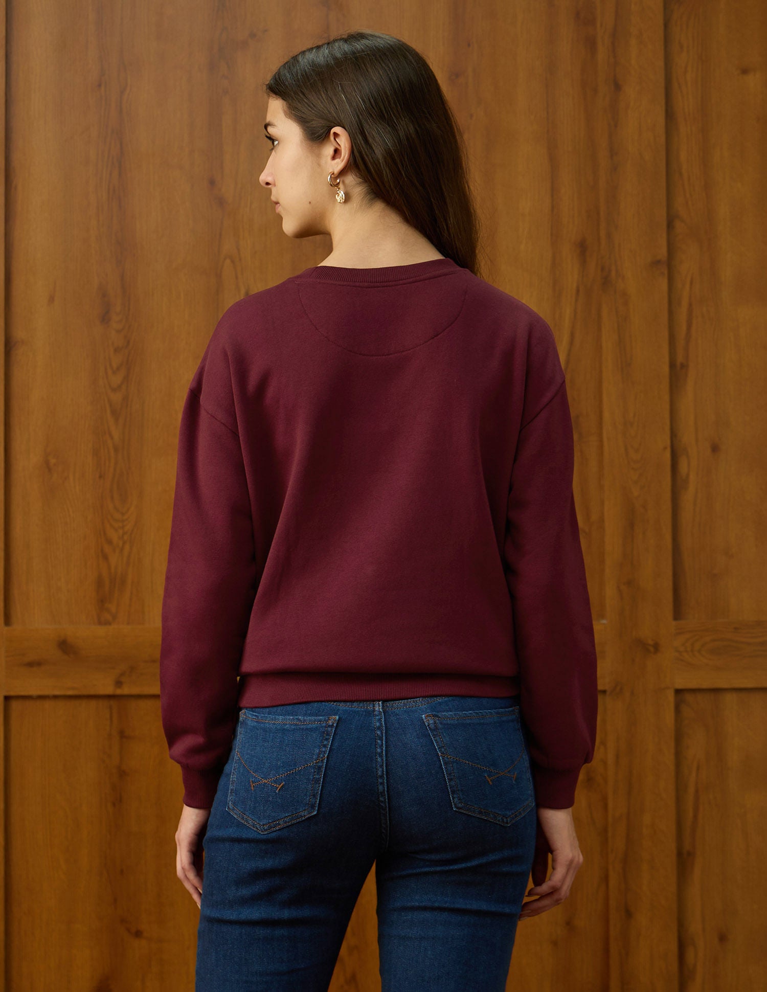 Brand Applique Regular Fit Sweatshirt Purple - U.S. POLO ASSN. | Large