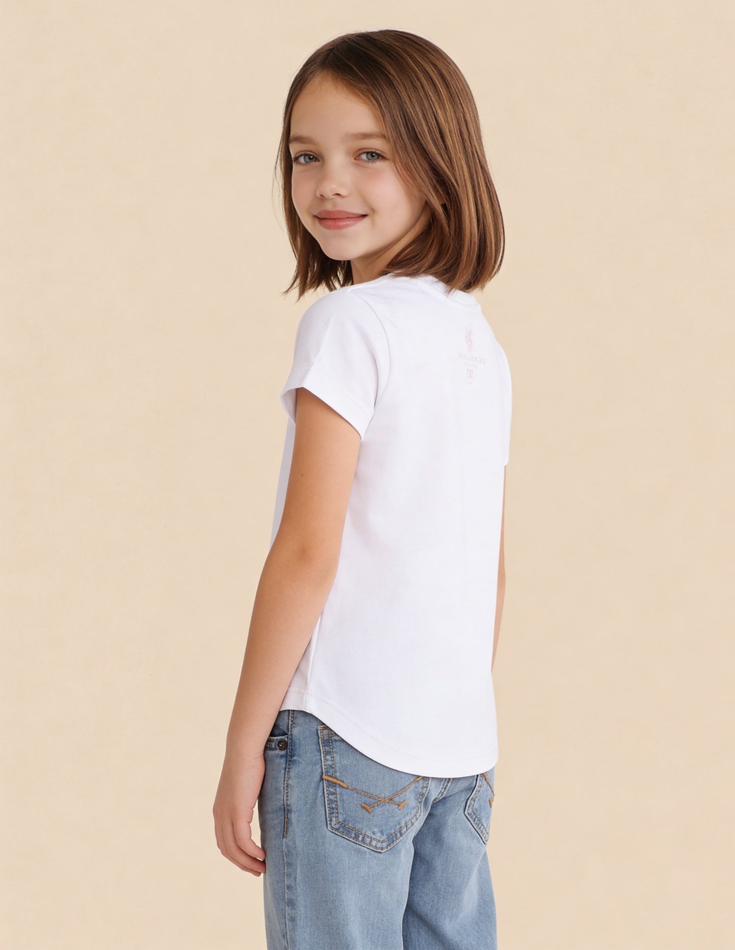 Graphic Brand Printed Pattern Regular Fit Top White - U.S. Polo Assn. India | Large