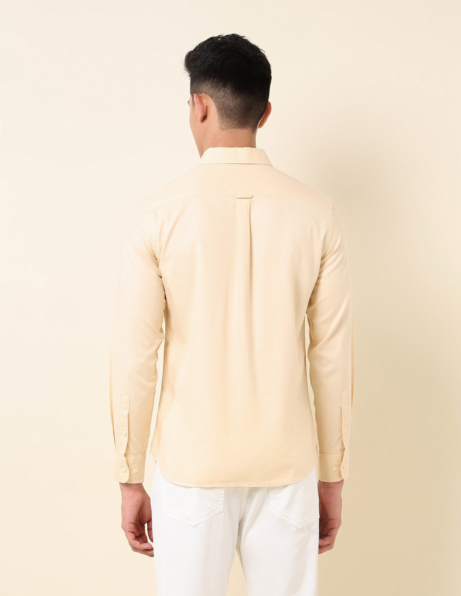Solid Pure Cotton Shirt Yellow - U.S. Polo Assn. India | Large