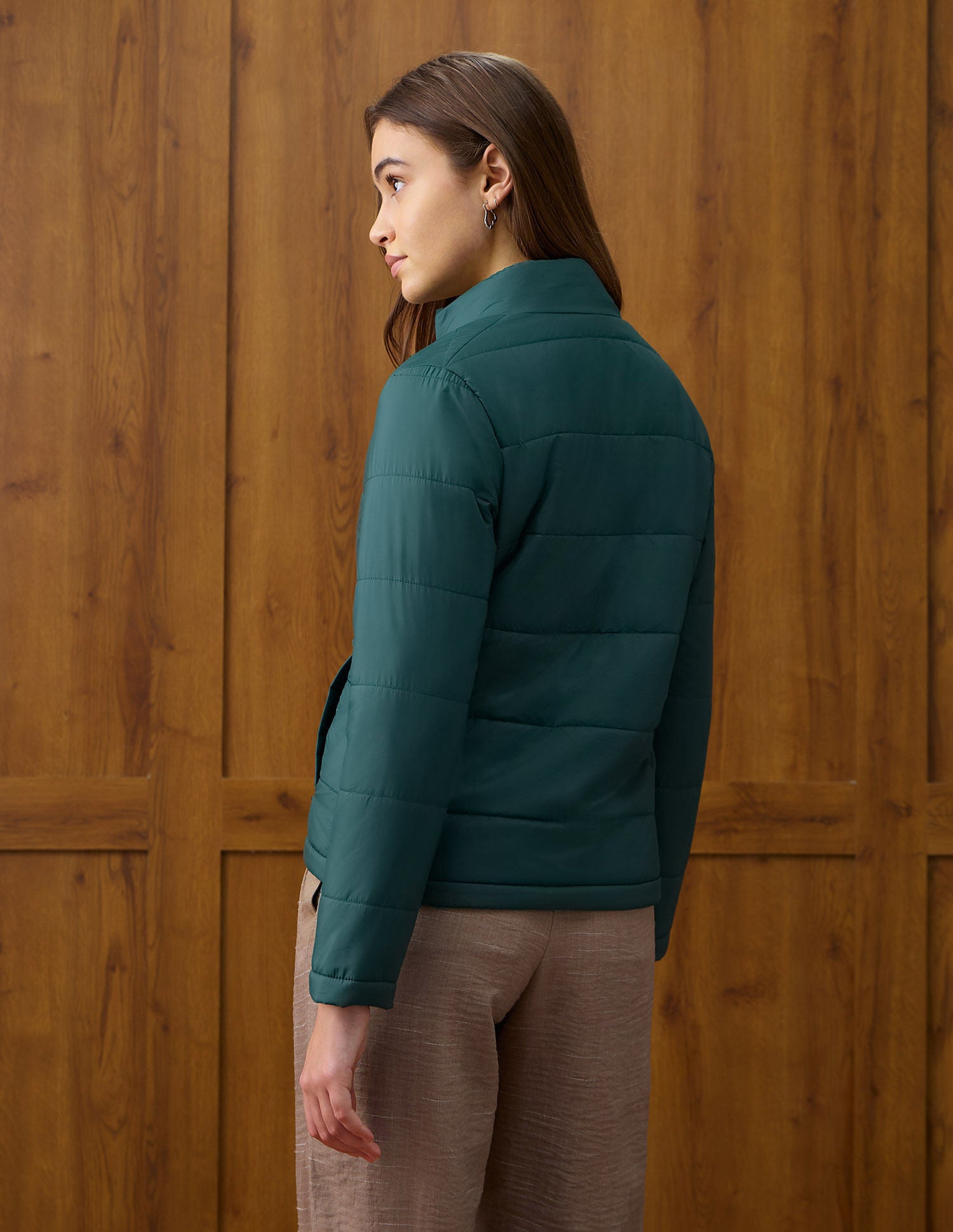 Solid Regular Fit Jacket Green - U.S. POLO ASSN. | Large