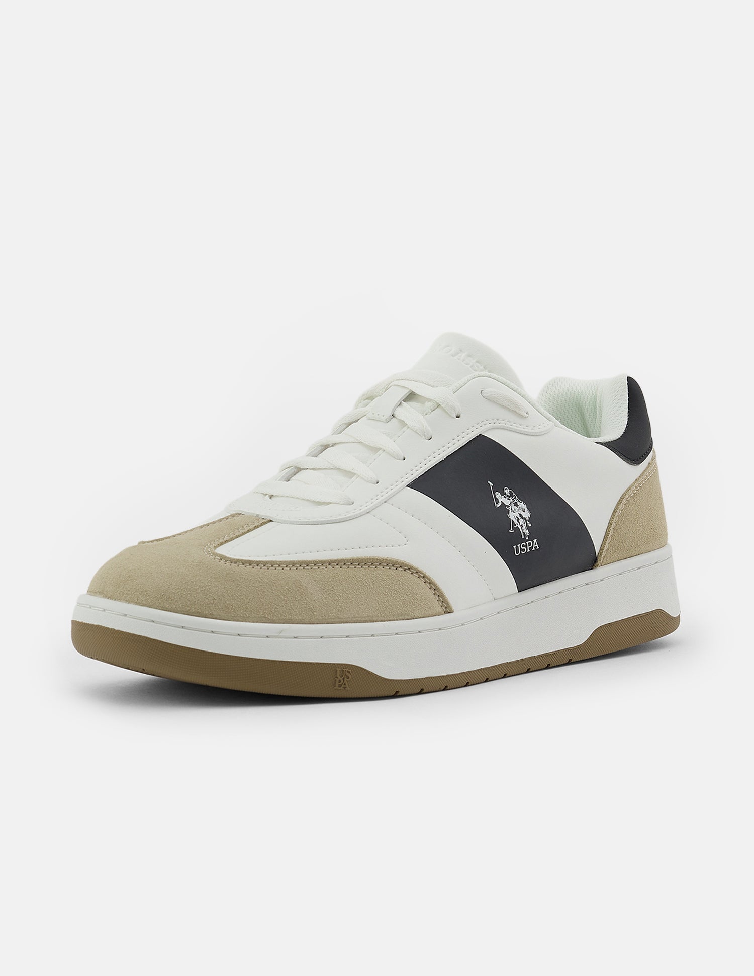 Colour Blocked Finley Suede Sneakers Beige - U.S. Polo Assn. India | Large