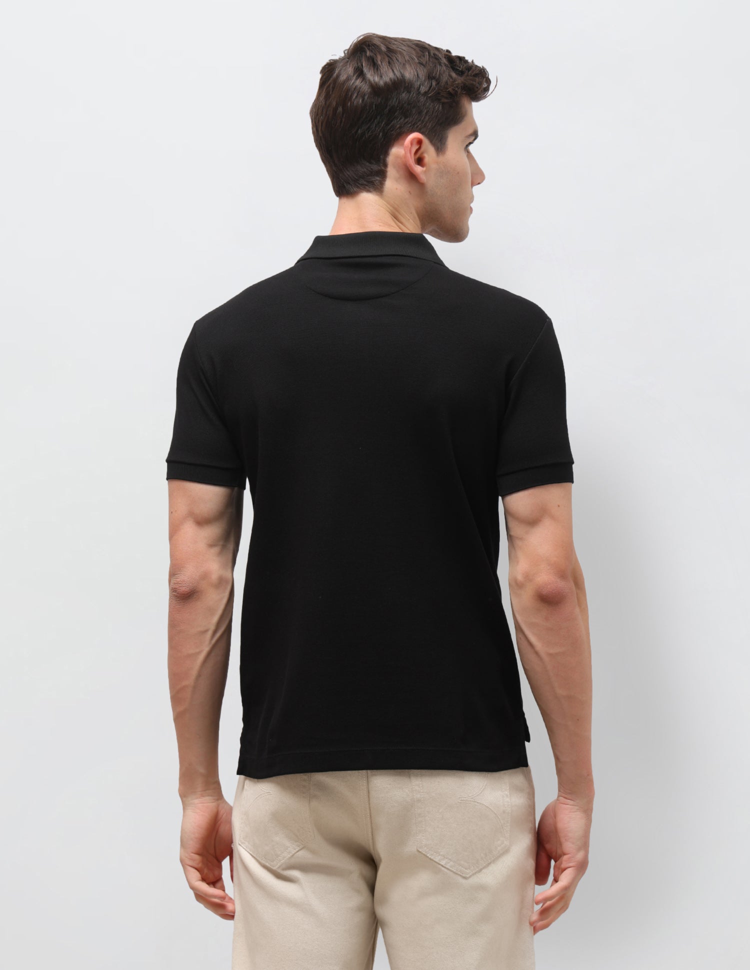 Solid Slim Fit Polo Shirt Black - U.S. Polo Assn. India | Large