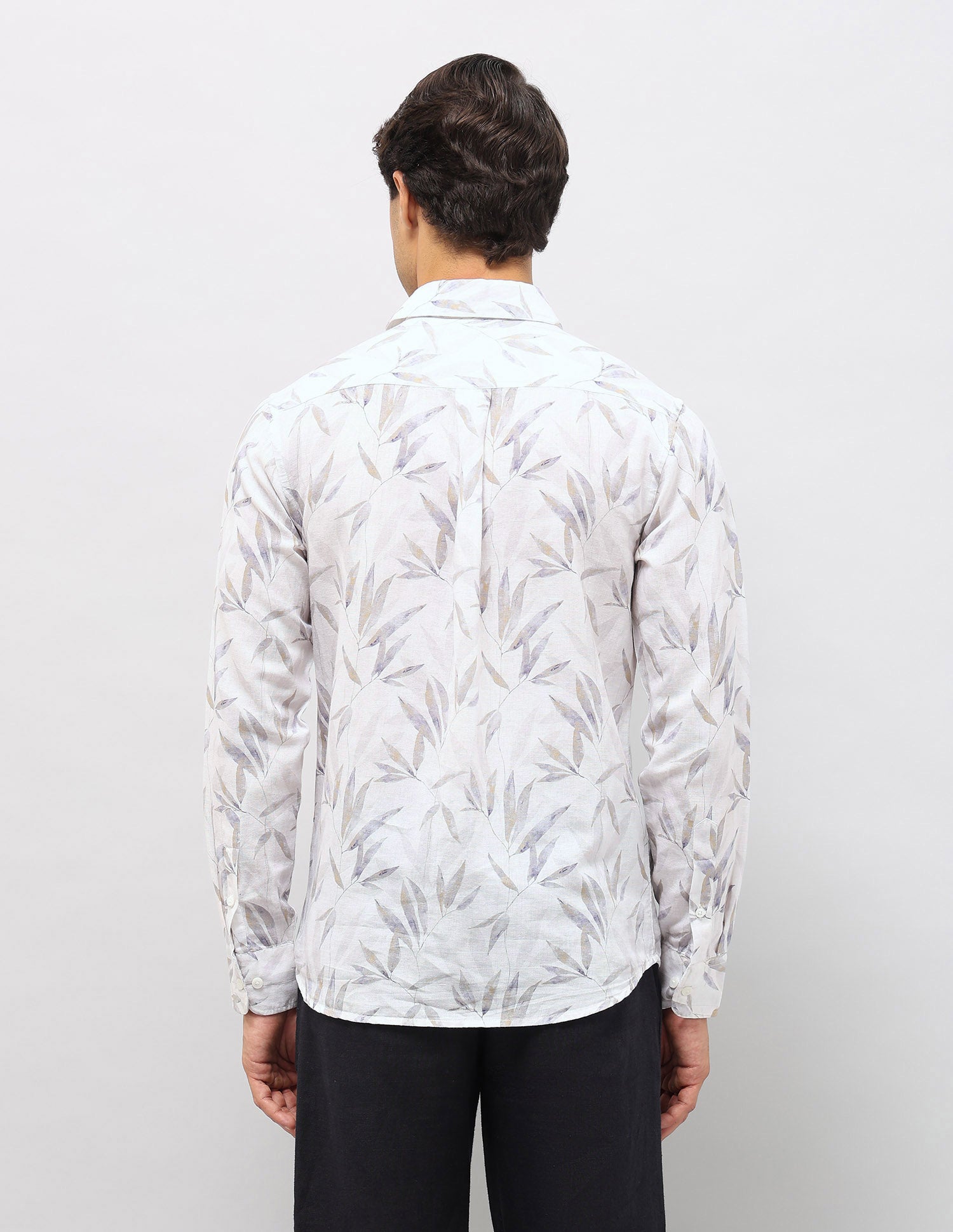 Tropical Printed Tailored Fit Shirt Grey - U.S. POLO ASSN. | Large