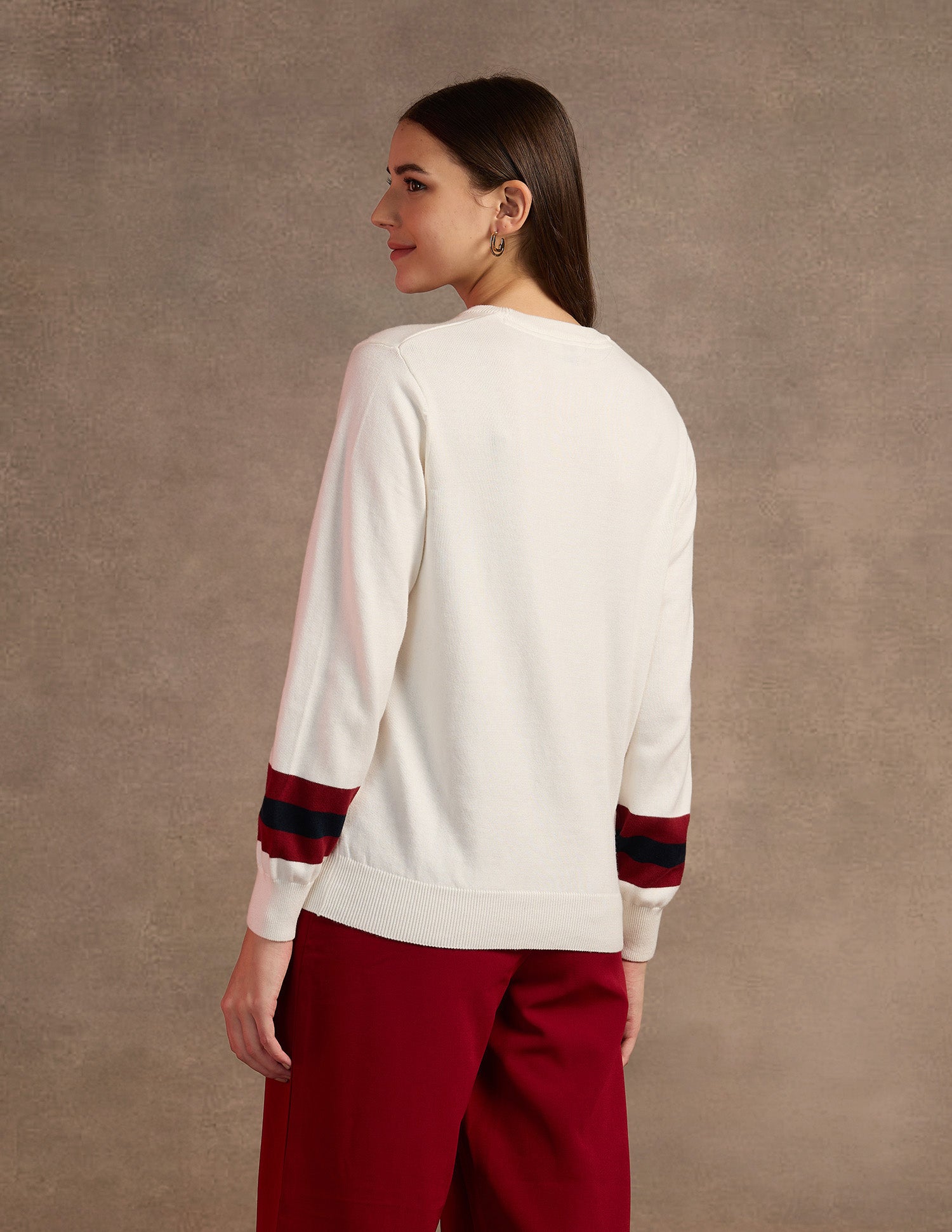 Regular Fit Cotton Sweater White - U.S. POLO ASSN. | Large