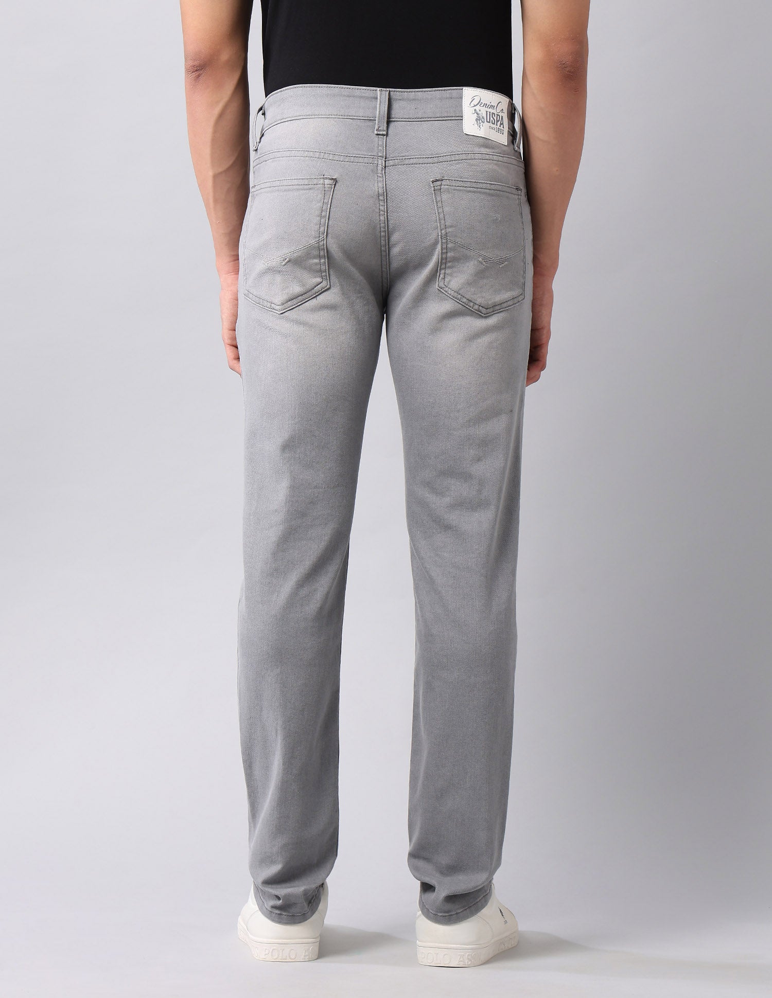 Brandon Slim Tapered Fit Grey Jeans Grey - U.S. POLO ASSN. | Large