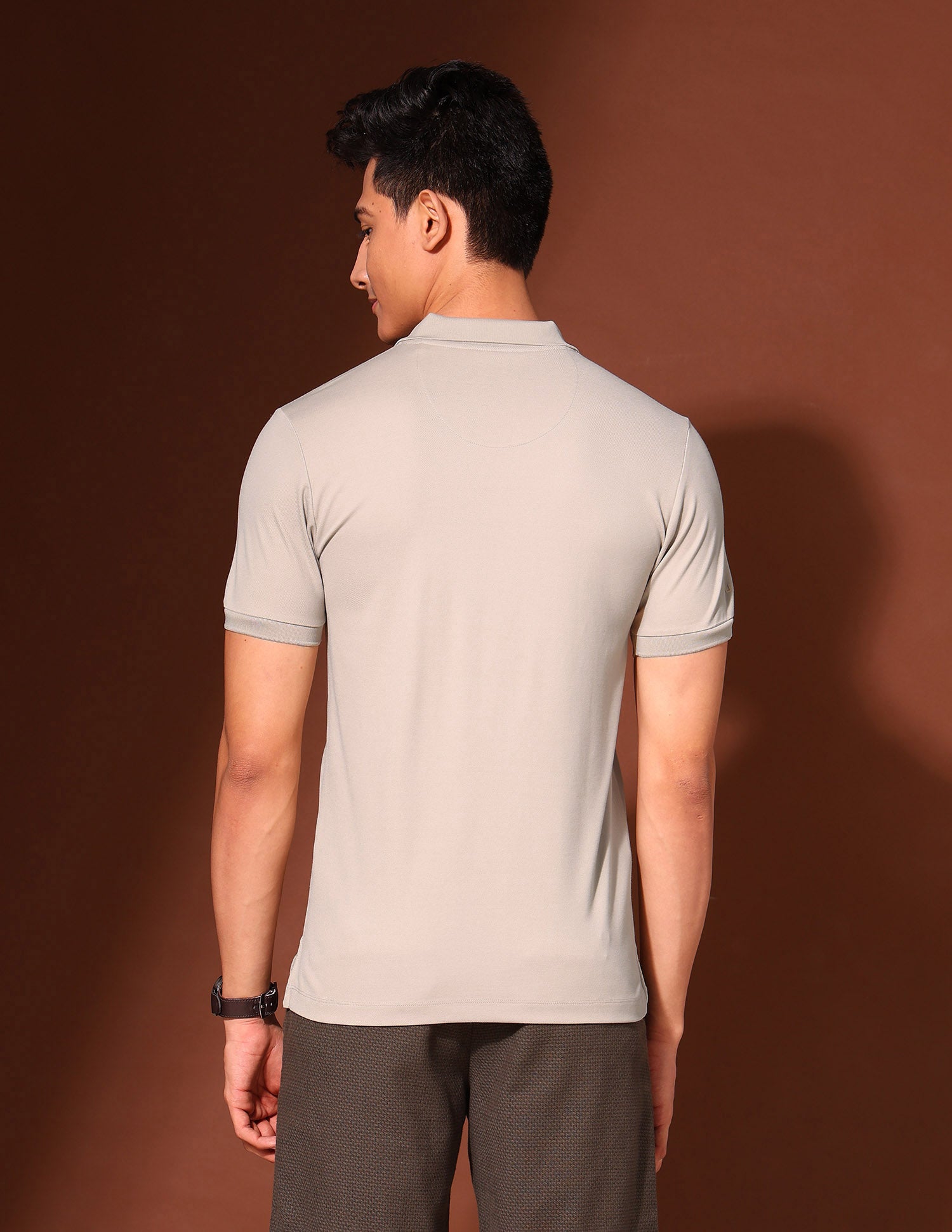 Solid Muscle Fit Polo Shirt Beige - U.S. Polo Assn. India | Large