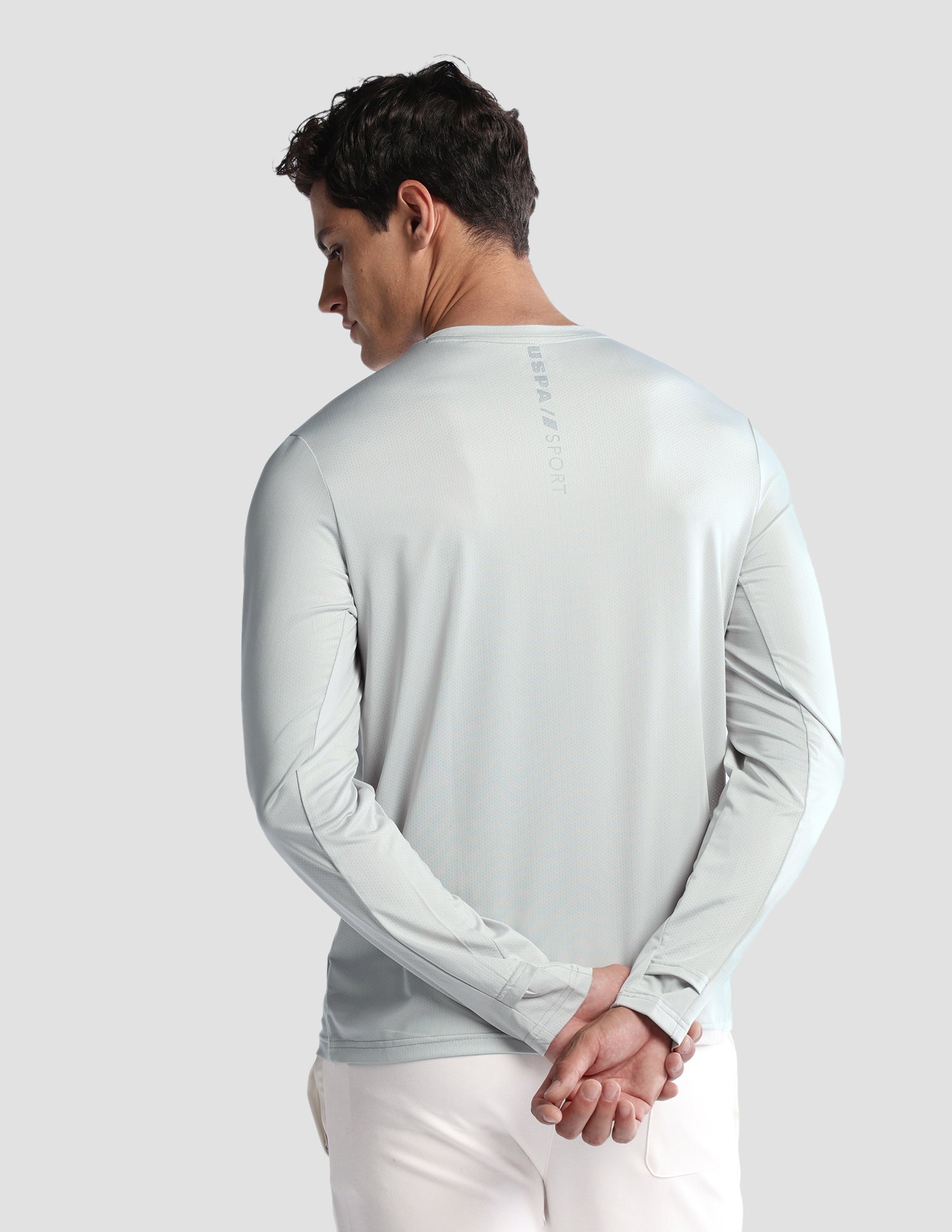 Solid Regular Fit Active T-Shirt Grey - U.S. Polo Assn. India | Large