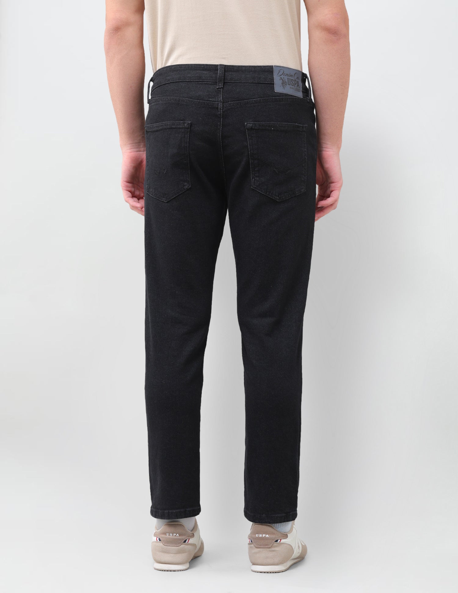 Cole Comfort Cropped Fit Black Jeans Black - U.S. Polo Assn. India | Large