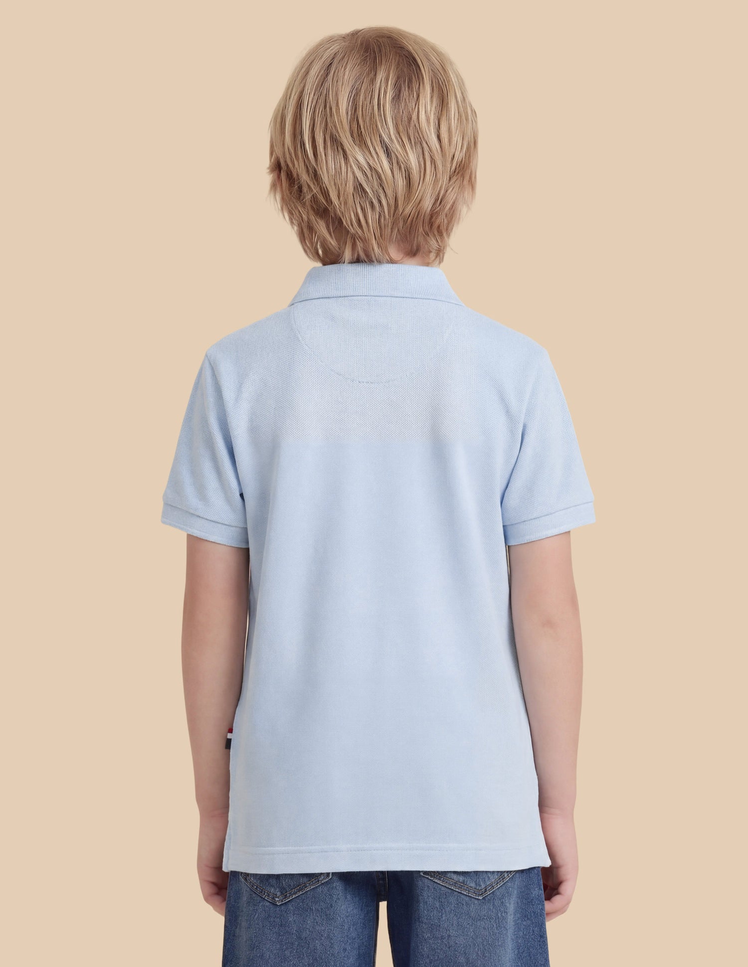 Boys Graphic Printed Polo Shirt Light Blue - U.S. Polo Assn. India | Large