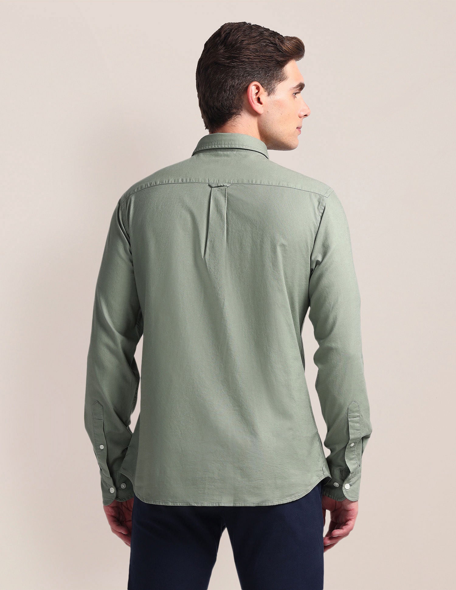 Solid Dobby Shirt Green - U.S. Polo Assn. India | Large