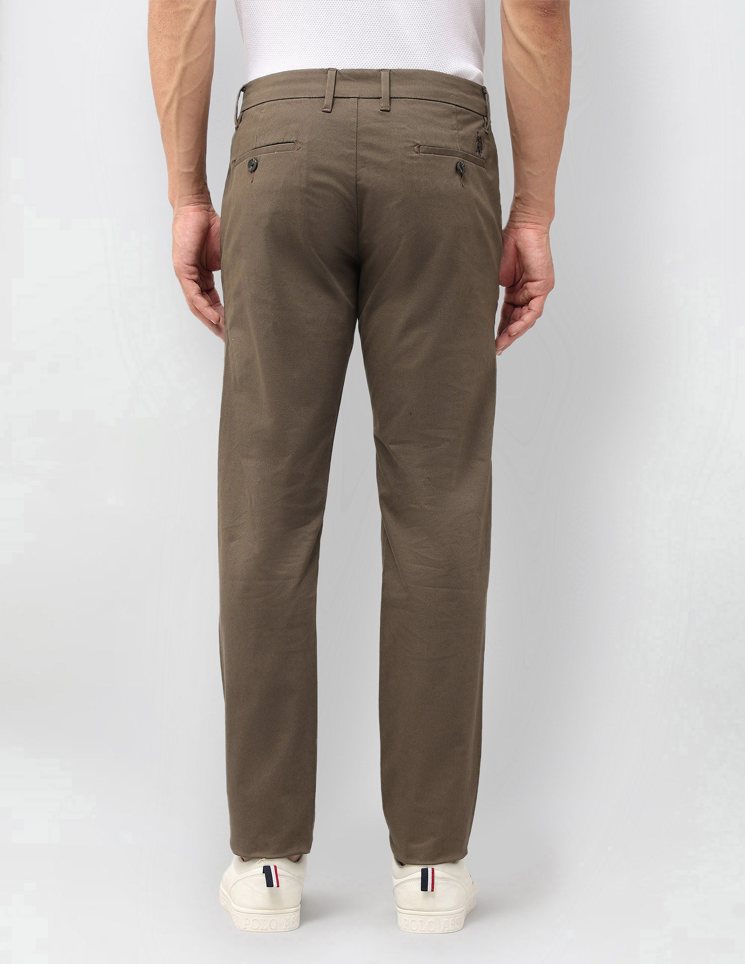 Denver Slim Fit Satin Trousers Brown - U.S. POLO ASSN. | Large