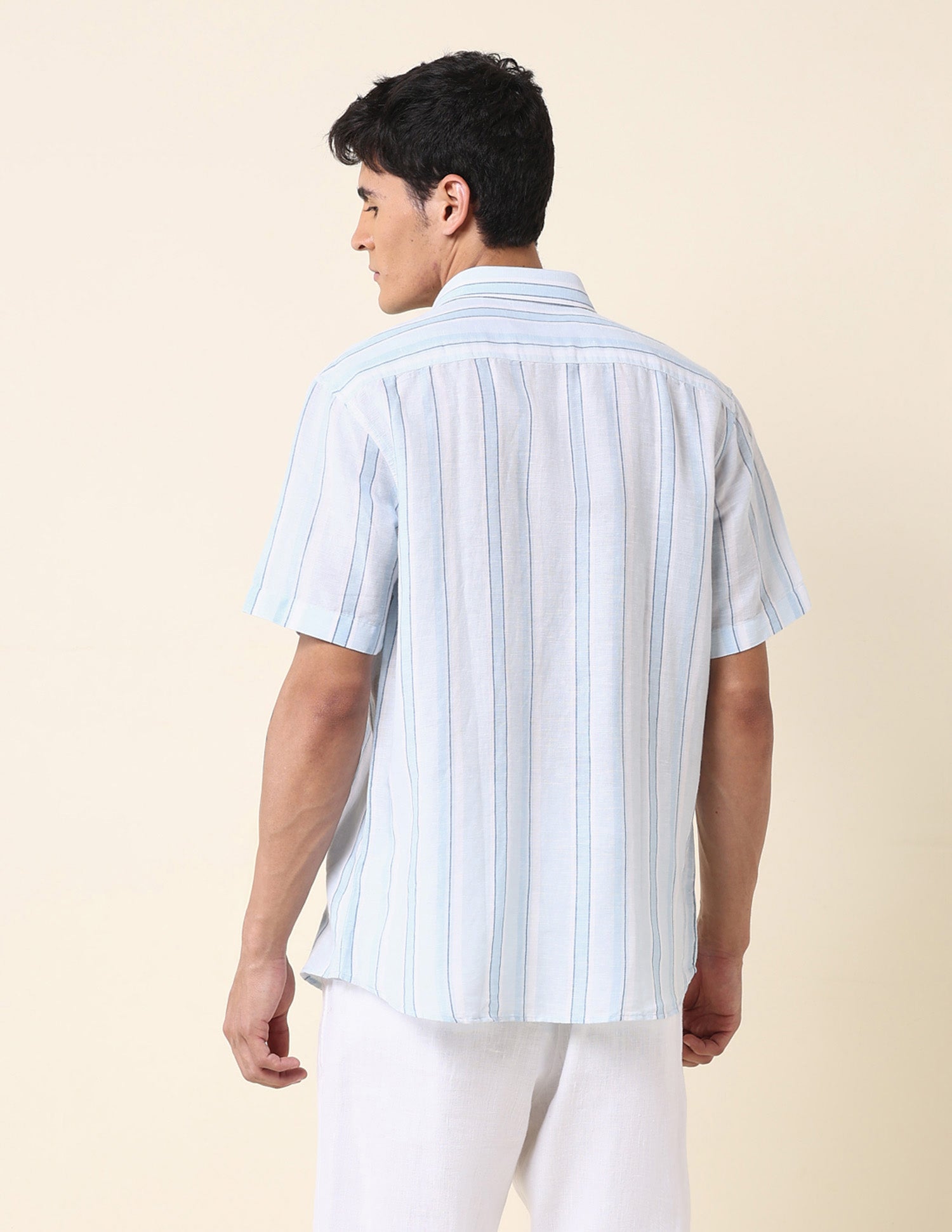 Tailored Fit Vertical Striped Shirt Blue - U.S. Polo Assn. India | Large