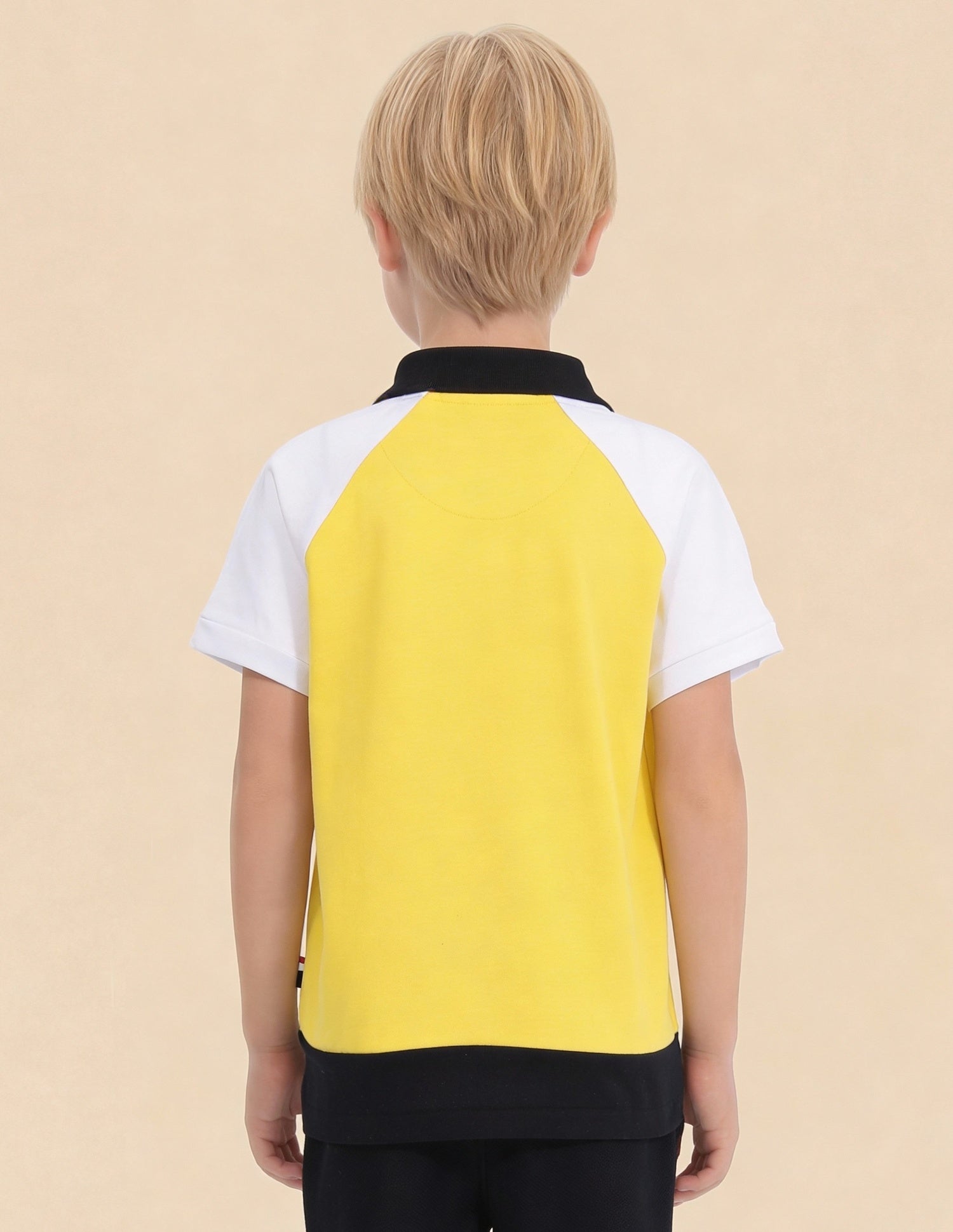 Colour Blocked Regular Fit Polo Shirt Light Yellow - U.S. Polo Assn. India | Large