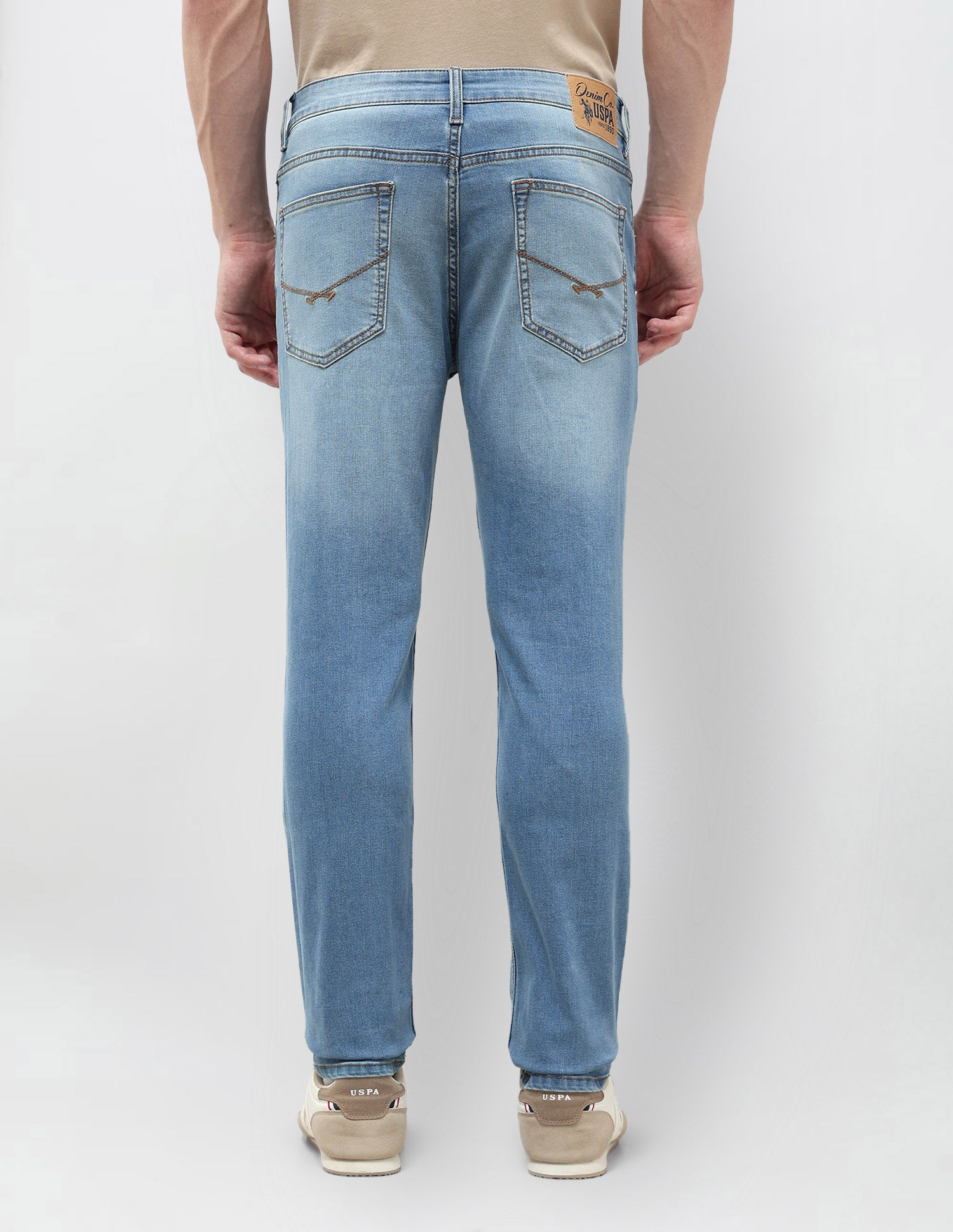 Brandon Slim Tapered Fit Blue Jeans Indigo - U.S. POLO ASSN. | Large