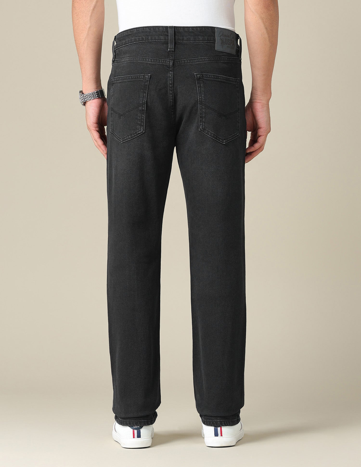 Harold Slim Straight Fit Black Jeans Black - U.S. POLO ASSN. | Large