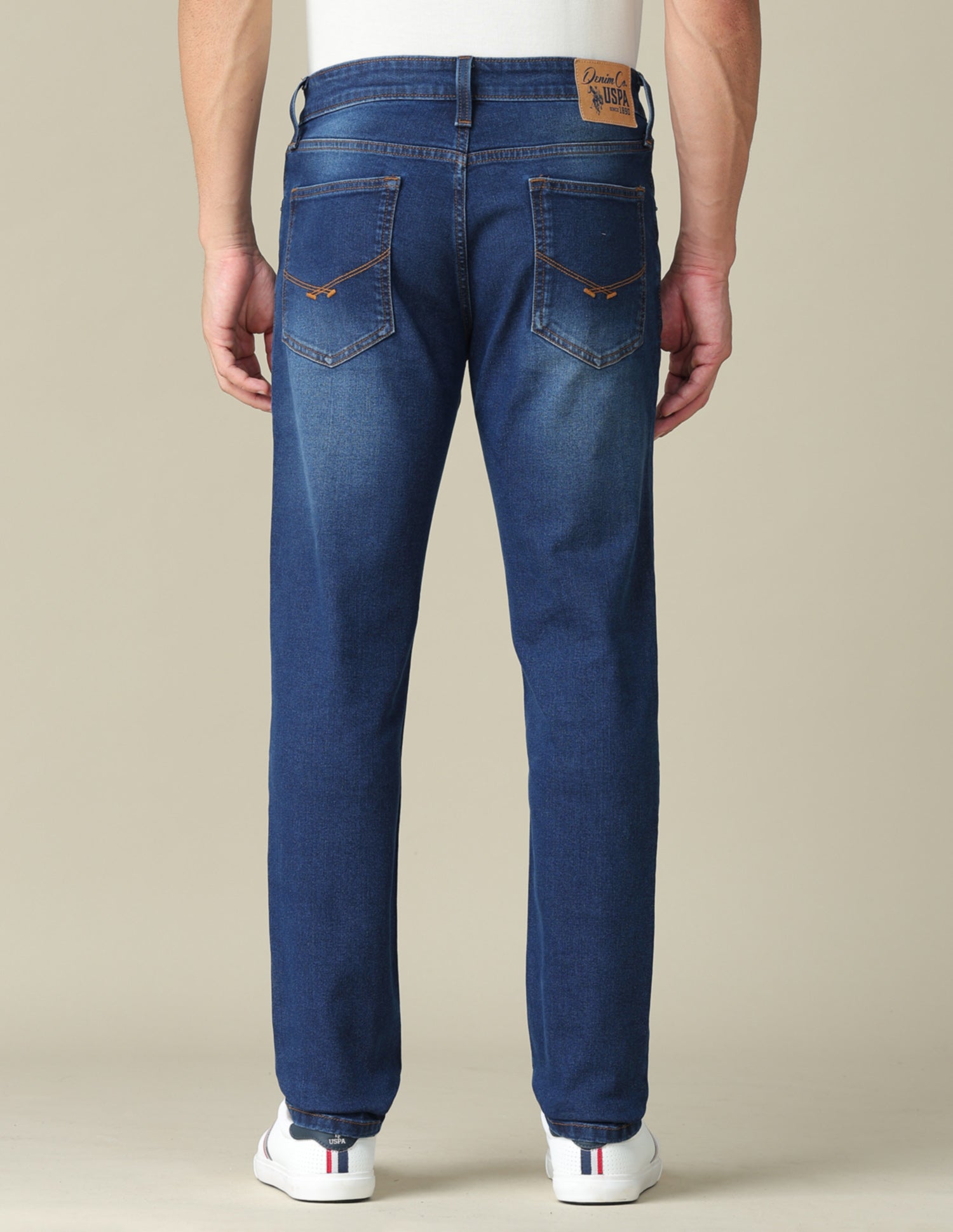 Brandon Slim Tapered Fit Blue Jeans Indigo - U.S. POLO ASSN. | Large