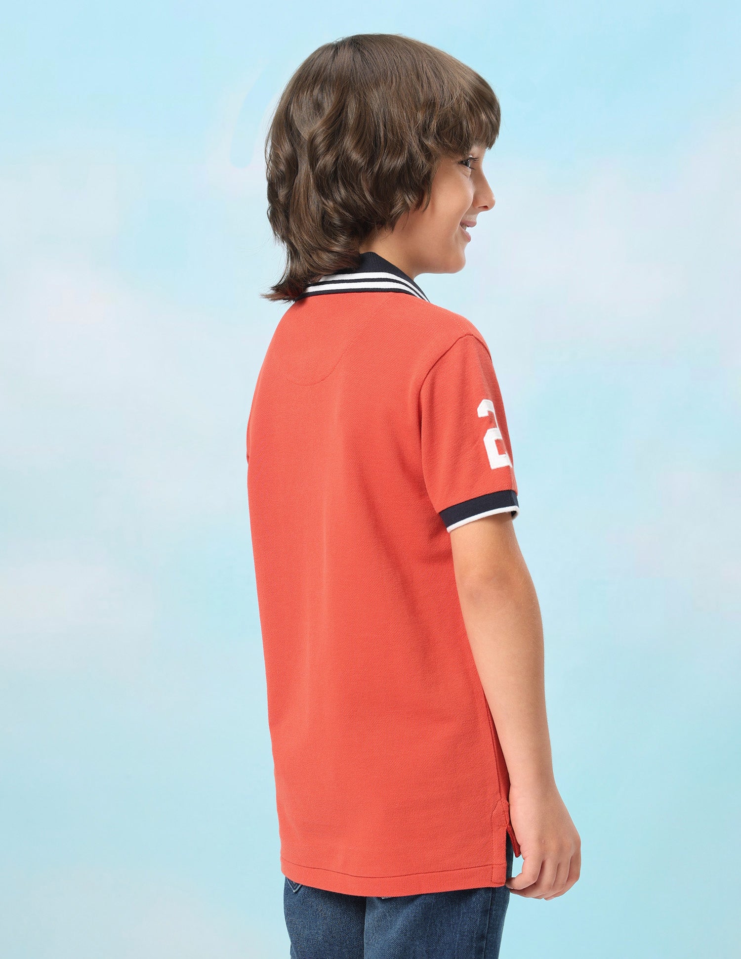 Solid Regular Fit Polo Shirt Orange - U.S. Polo Assn. India | Large
