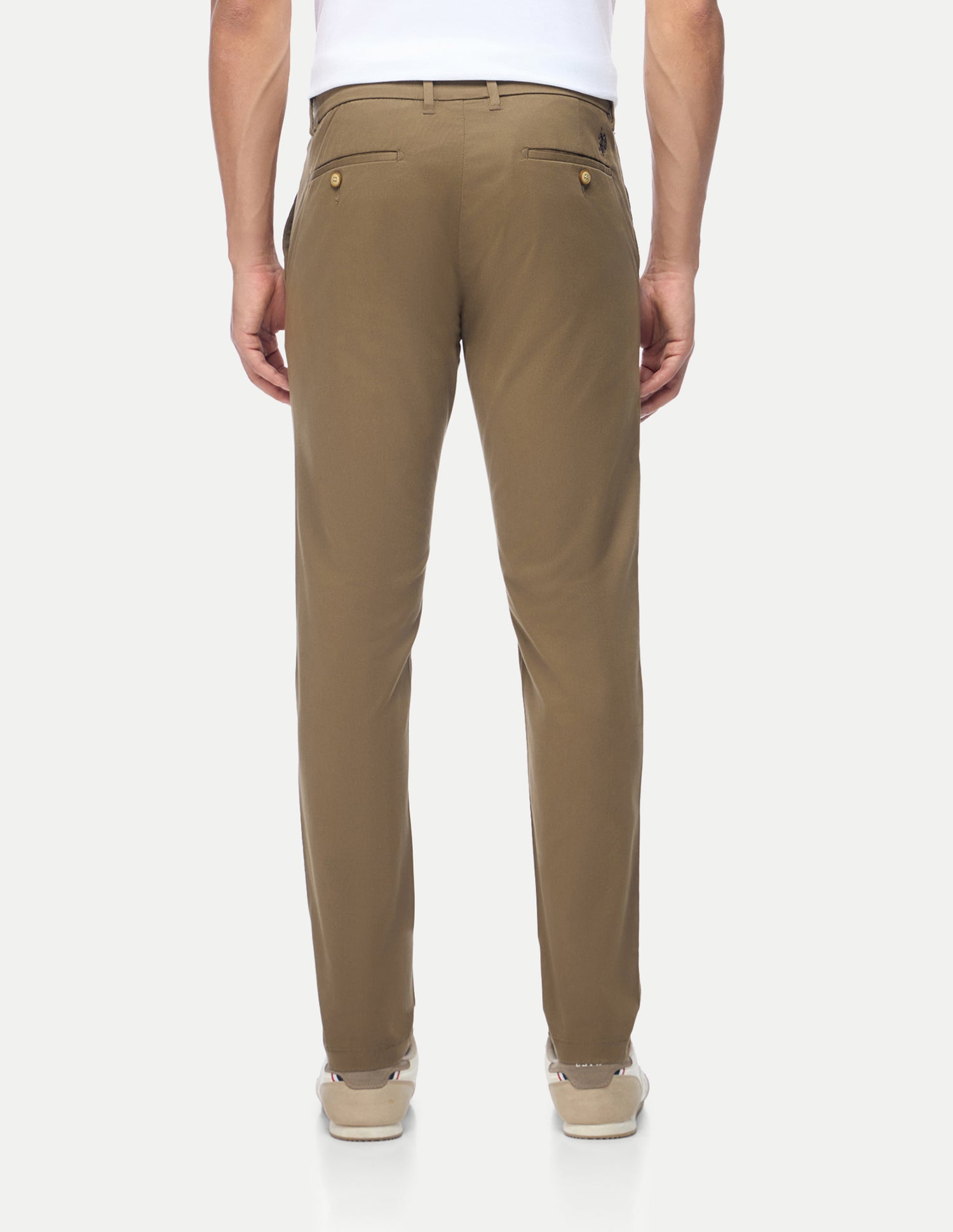 Austin Trim Regular Fit Twill Trousers Dark Khaki - U.S. Polo Assn. India | Large