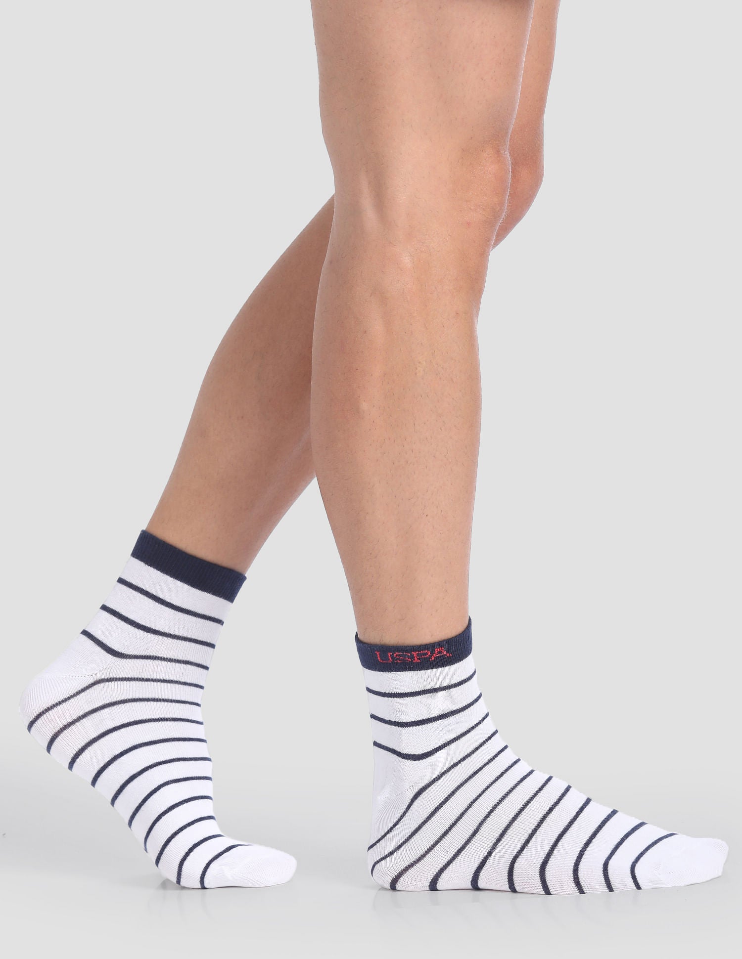 Ankle Length I646 Socks - Pack Of 3 White - U.S. Polo Assn. India | Large