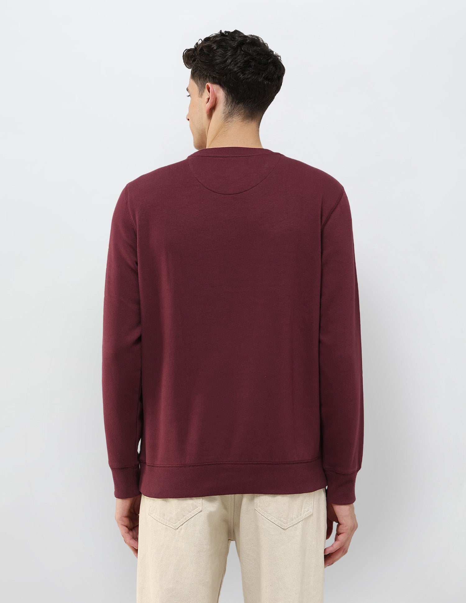 Brand Printed Regular Fit Sweatshirt Maroon - U.S. POLO ASSN. | Large