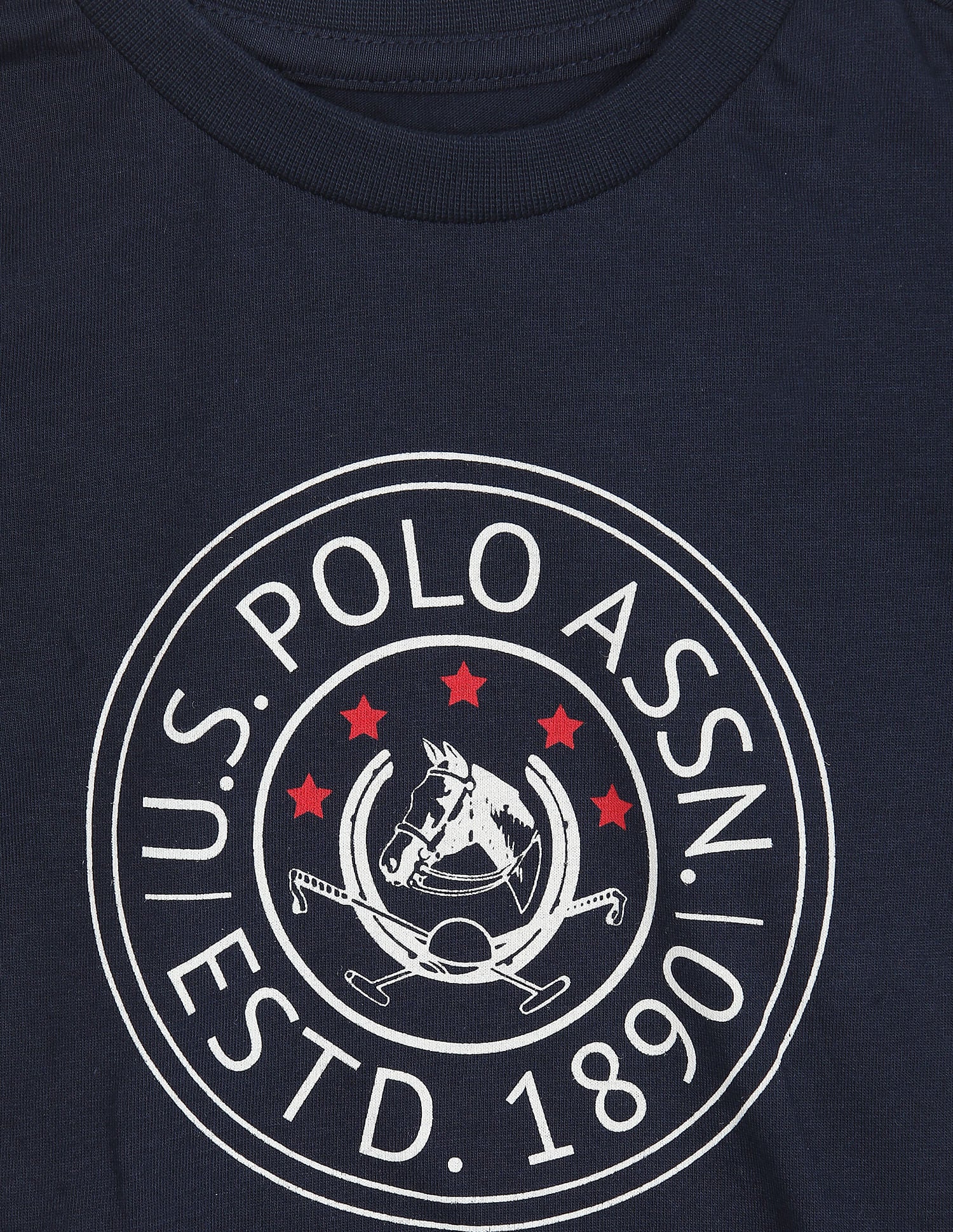 Crew Neck Printed T-Shirts - Pack Of 2 Red and Navy - U.S. POLO ASSN. | Large