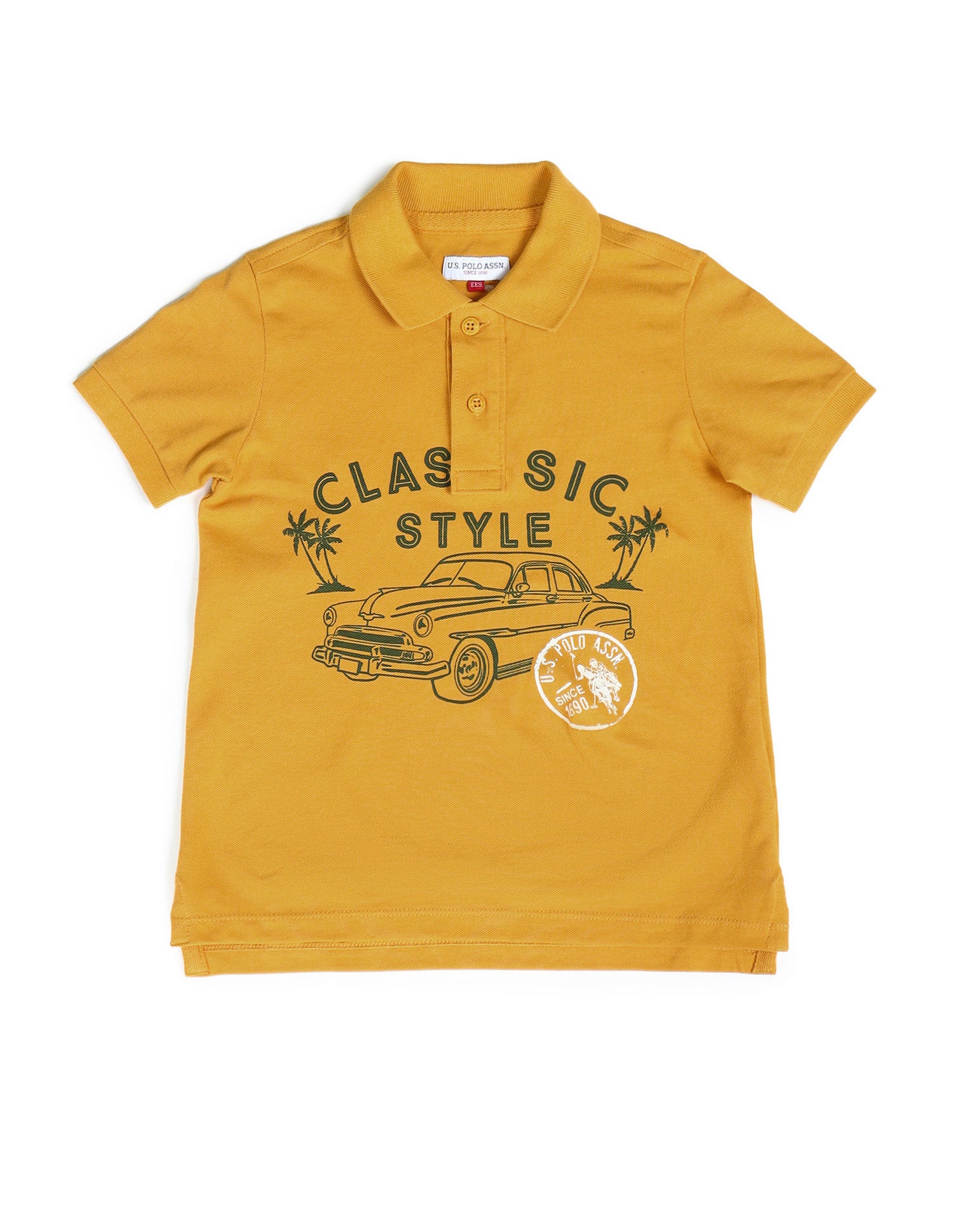 Boys Graphic Printed Regular Fit Polo Shirts Autumn Blaze - U.S. Polo Assn. India | Large