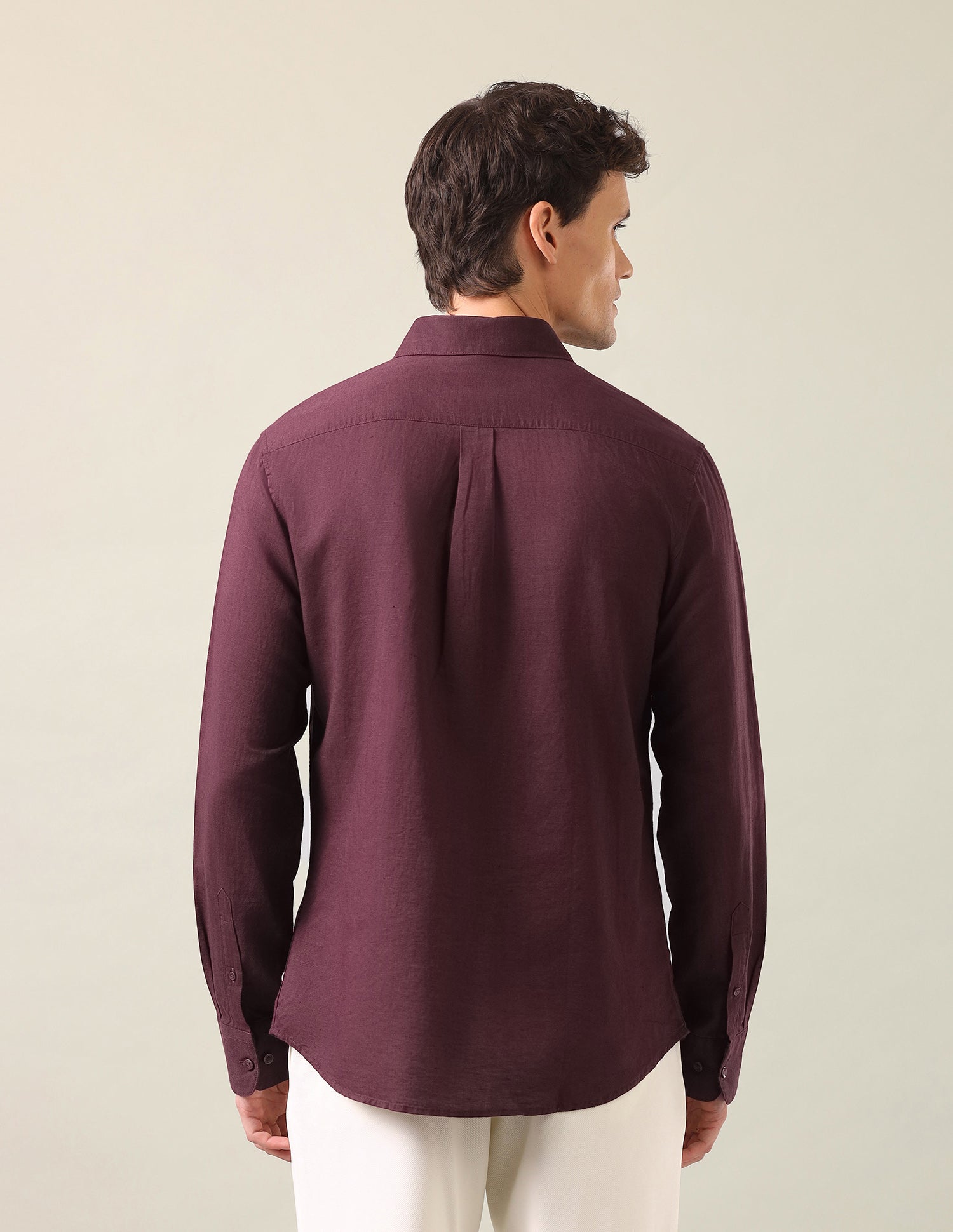 Solid Tailored Fit Shirt Wine - U.S. Polo Assn. India | Large