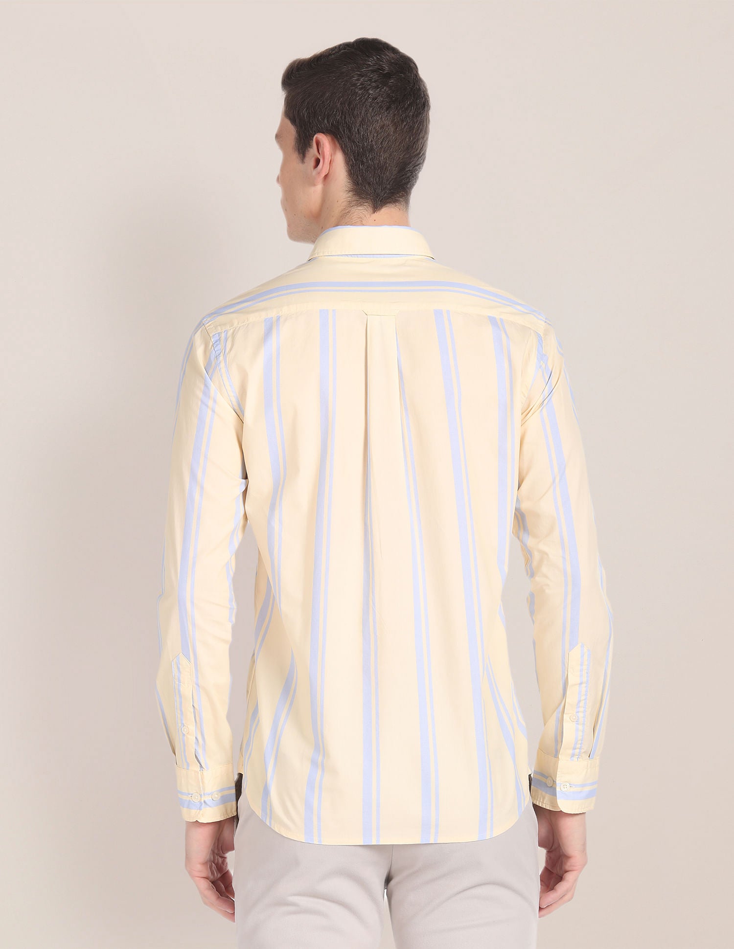 Vertical Stripe Oxford Shirt Yellow - U.S. POLO ASSN. | Large