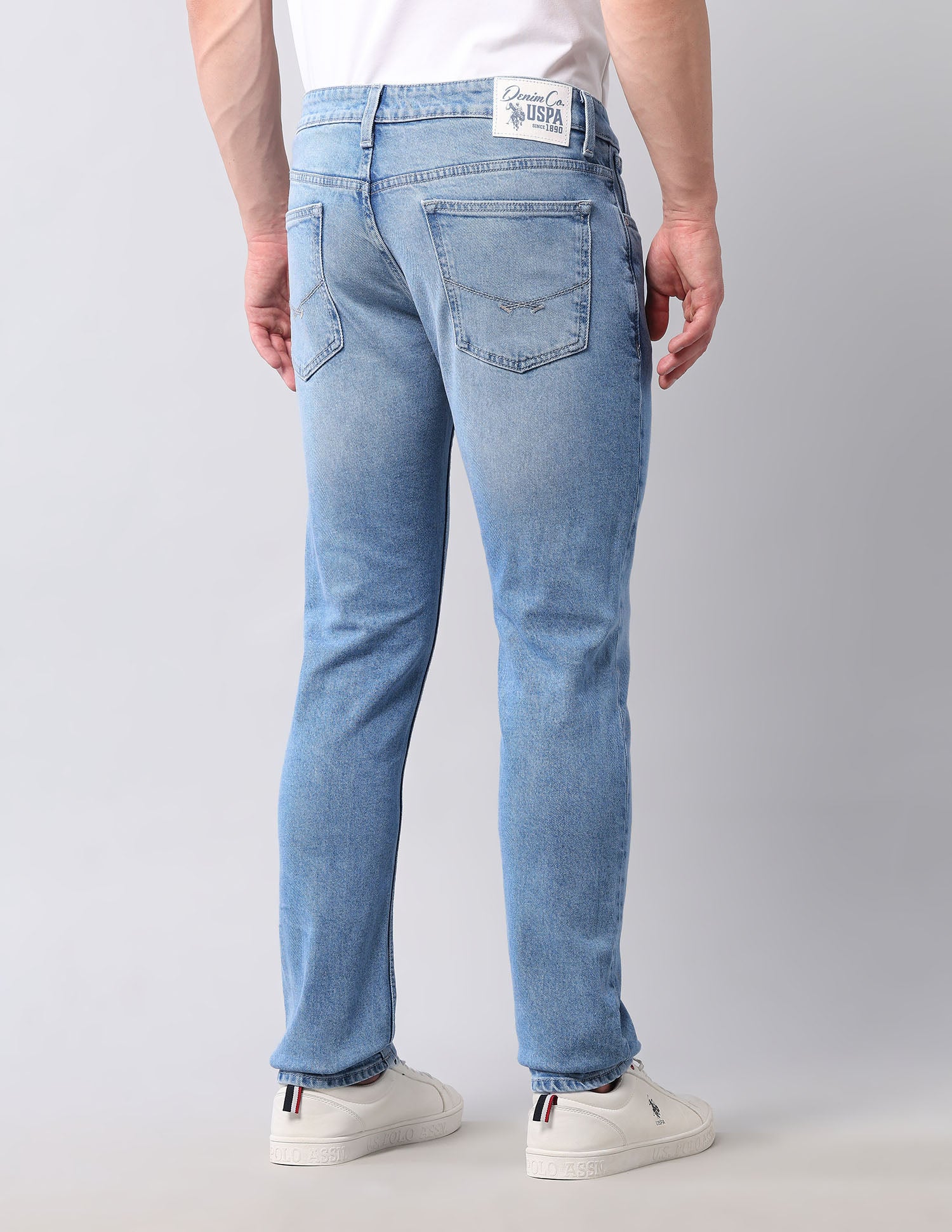 Regallo Skinny Fit Blue Jeans Light Blue - U.S. POLO ASSN. | Large