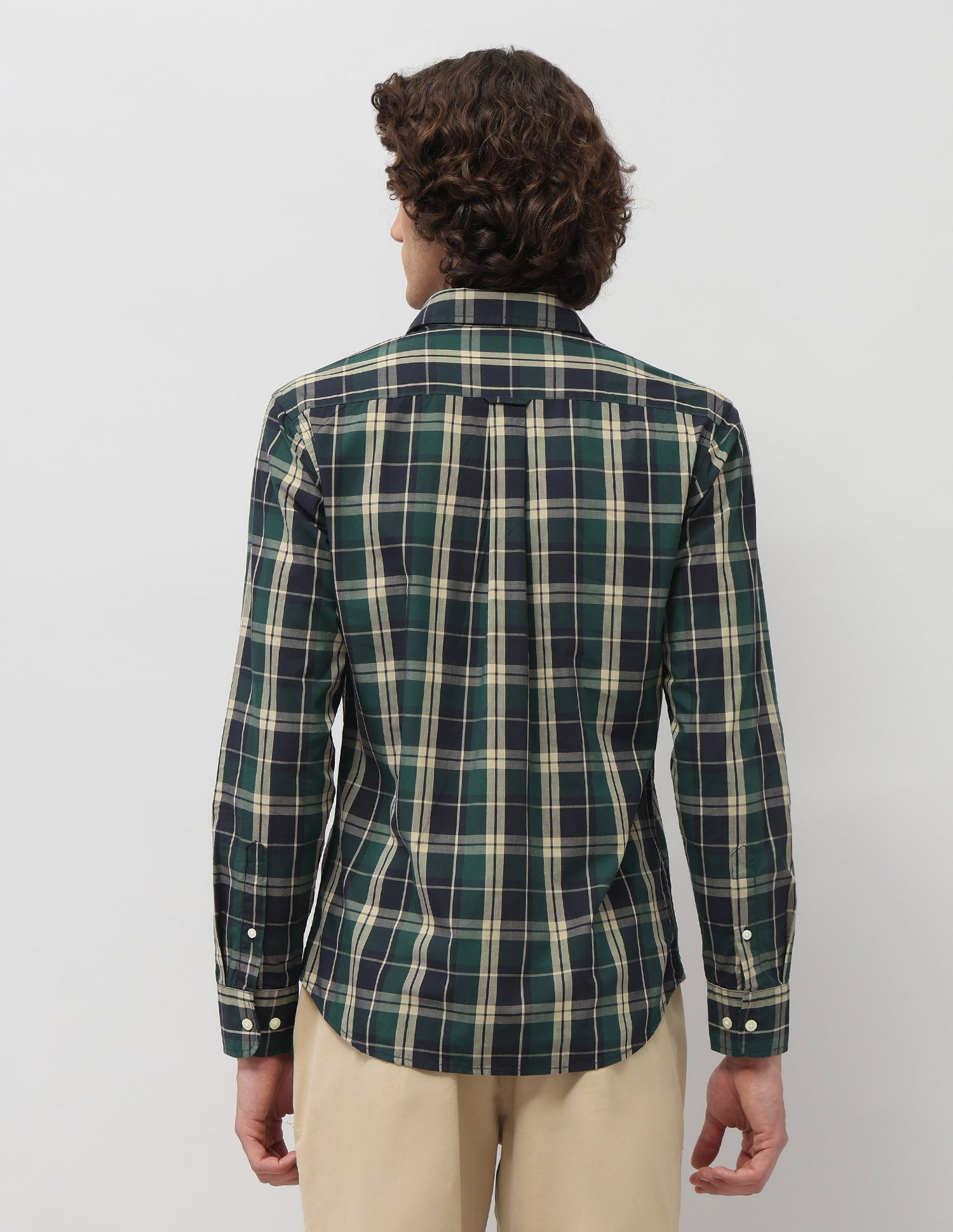 Grid Tattersall Checked Tailored Fit Shirt Navy - U.S. POLO ASSN. | Large