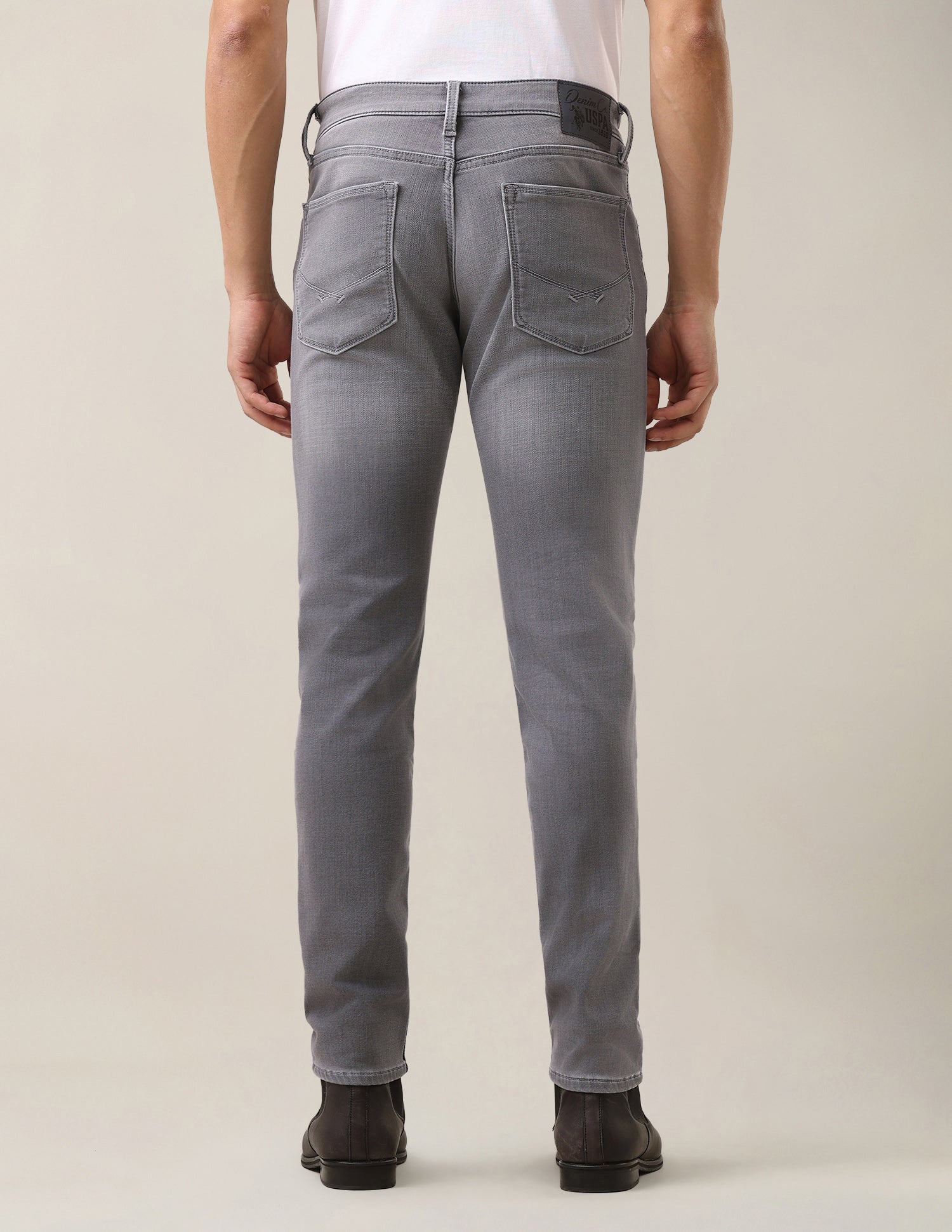 Brandon Slim-Tapered Fit Grey Jeans Grey - U.S. Polo Assn. India | Large