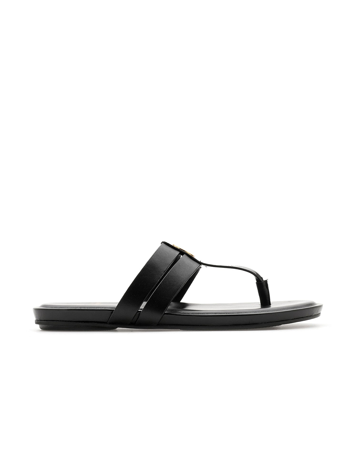 Micky Black Lightweight Footbed Flats Black - U.S. Polo Assn. India | Large