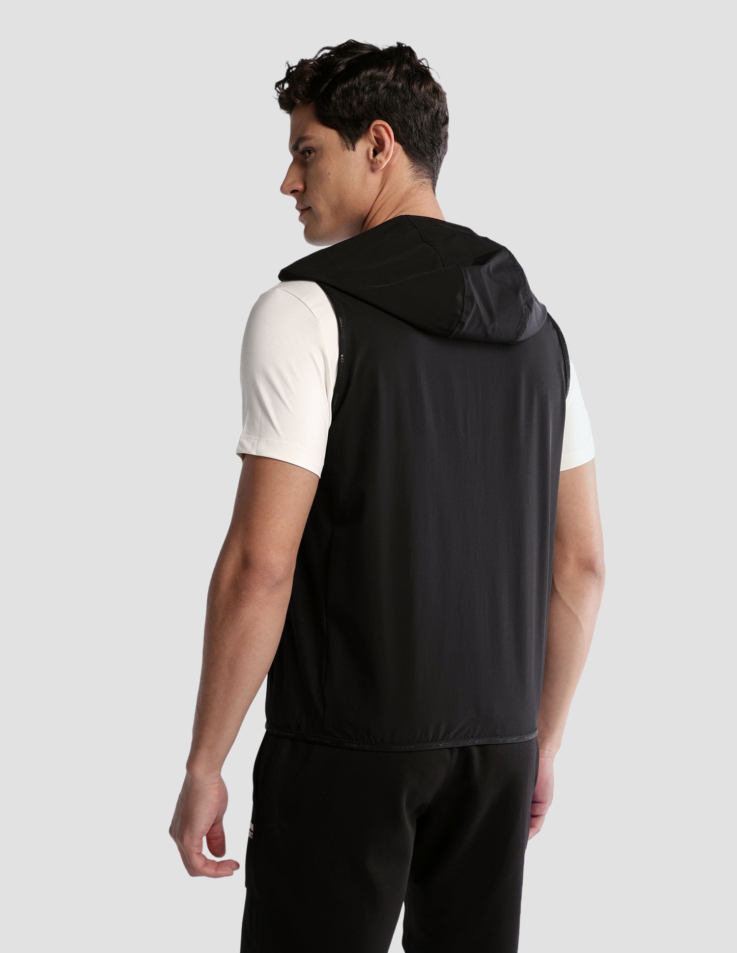 Solid Regular Fit Active Jacket Black - U.S. Polo Assn. India | Large