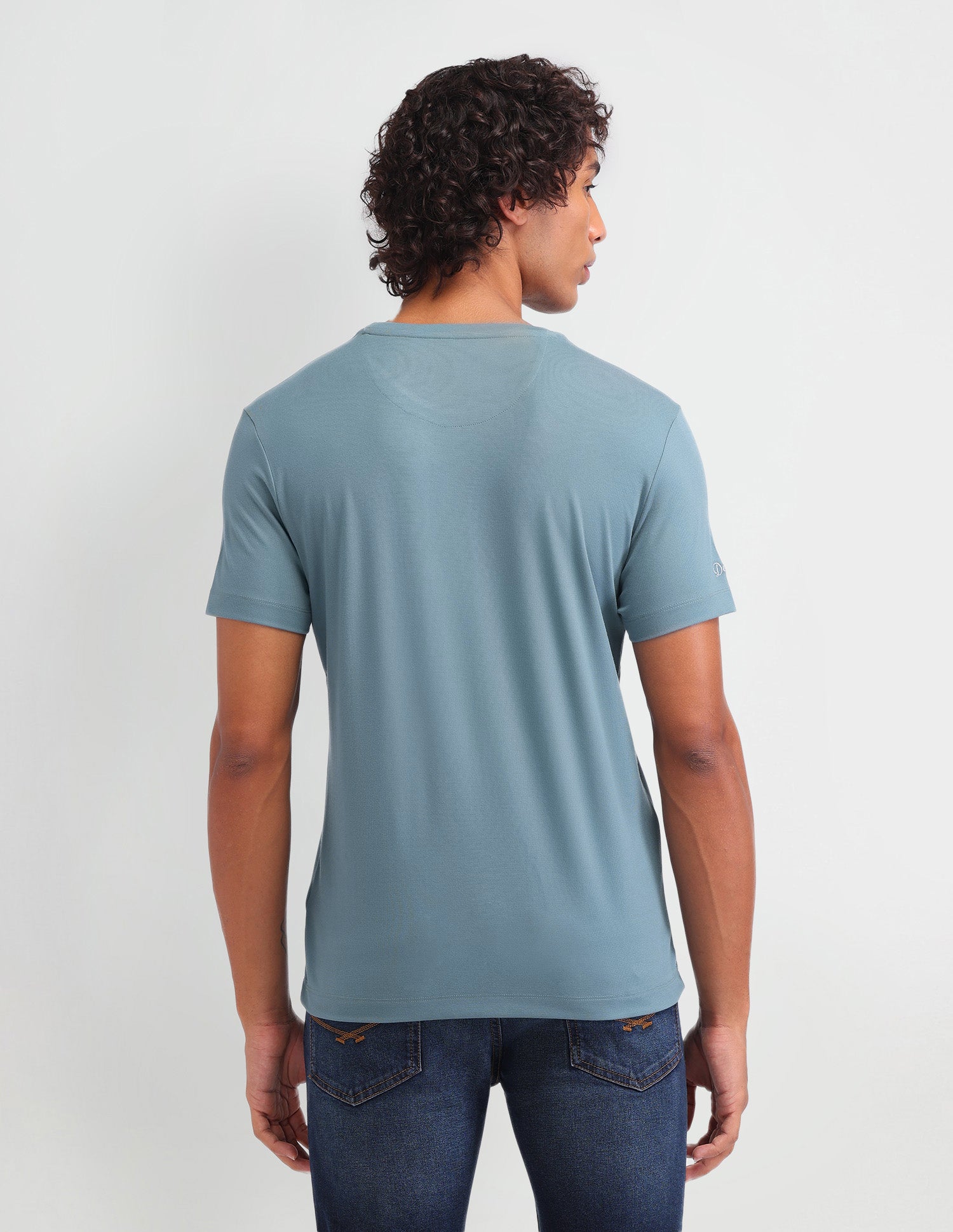 Solid Muscle Fit T-Shirt Blue - U.S. Polo Assn. India | Large