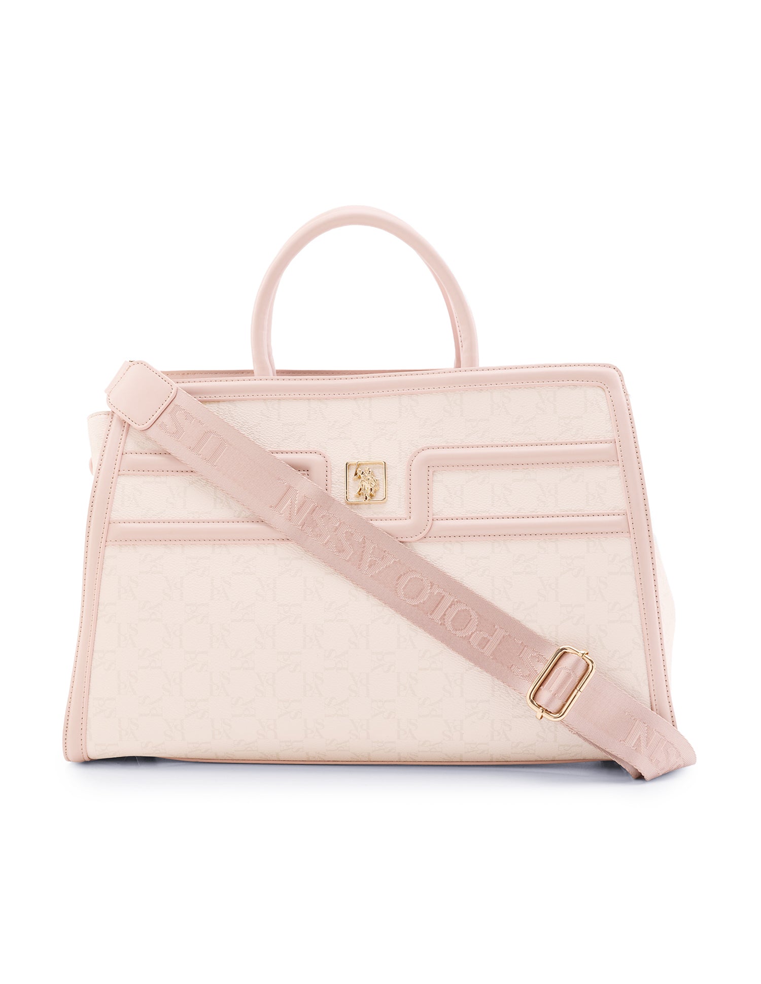 Carla Monogram Satchel Bag White - U.S. Polo Assn. India | Large