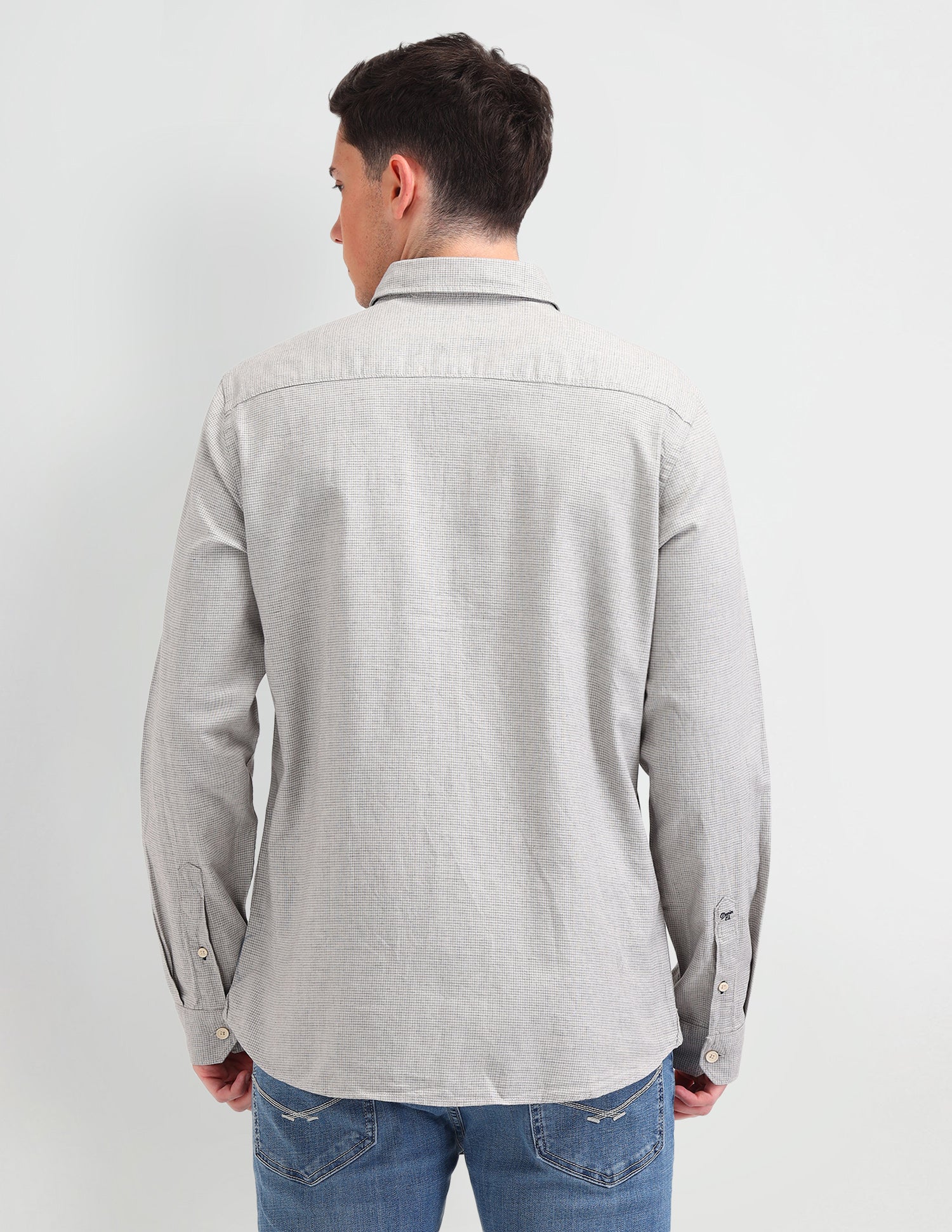 Textured Slim Fit Shirt Grey - U.S. Polo Assn. India | Large