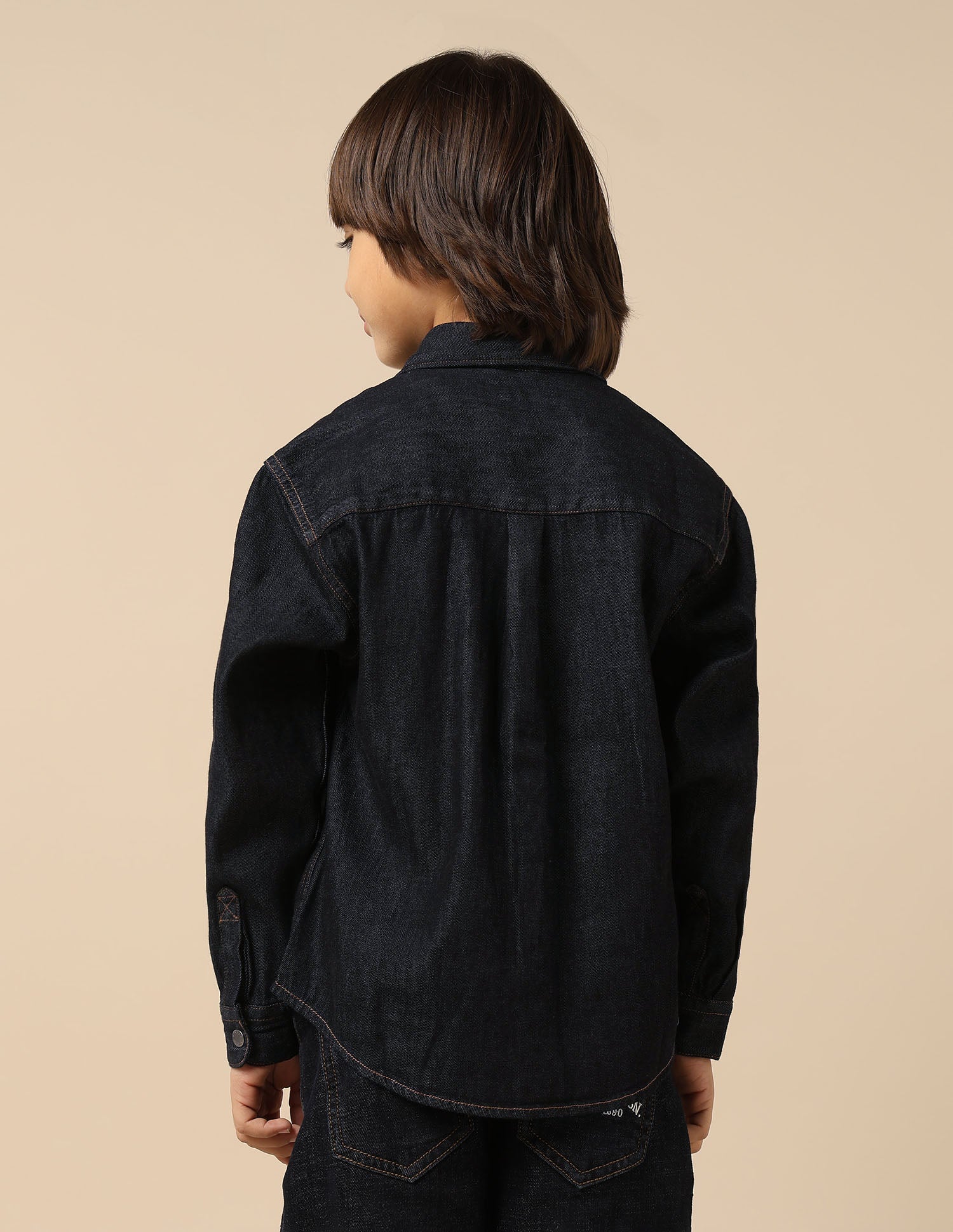 Boys Boxy Fit Twill Shirt Indigo - U.S. POLO ASSN. | Large