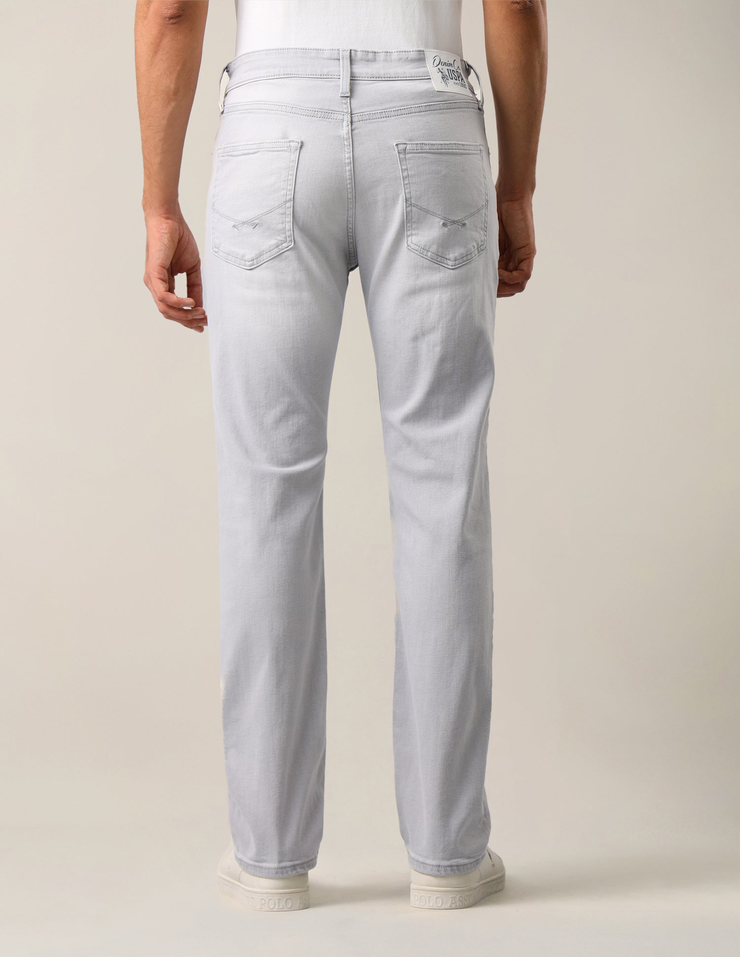 Harold Slim Straight Fit Grey Jeans Grey - U.S. Polo Assn. India | Large