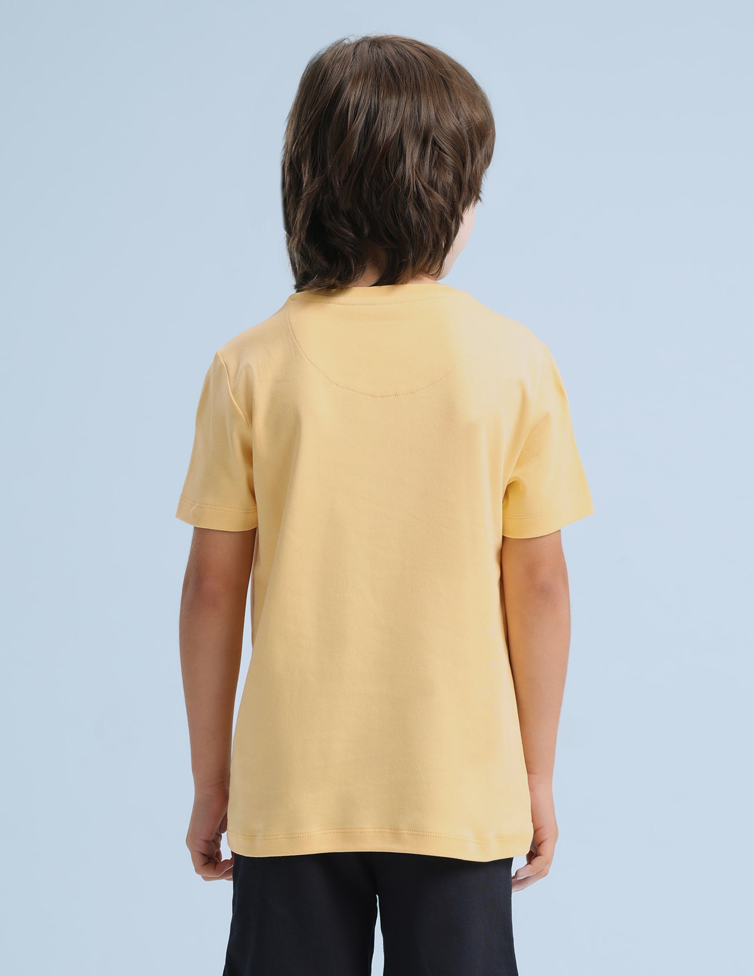 Graphic Brand Printed Regular Fit T-Shirt Yellow - U.S. Polo Assn. India | Large
