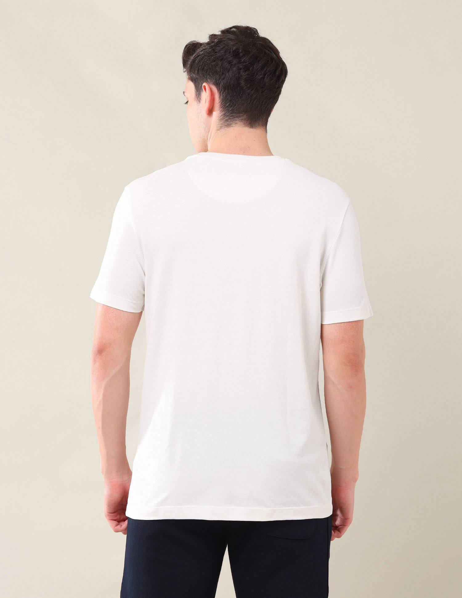 Brand Printed Slim Fit T-Shirt Off White - U.S. POLO ASSN. | Large