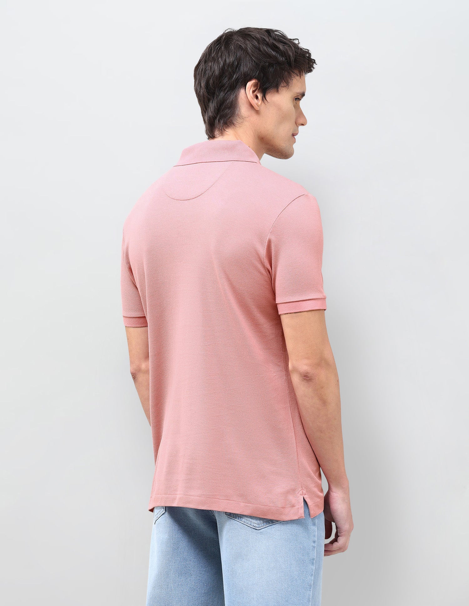 Solid Slim Fit Polo Shirt Dark Pink - U.S. Polo Assn. India | Large