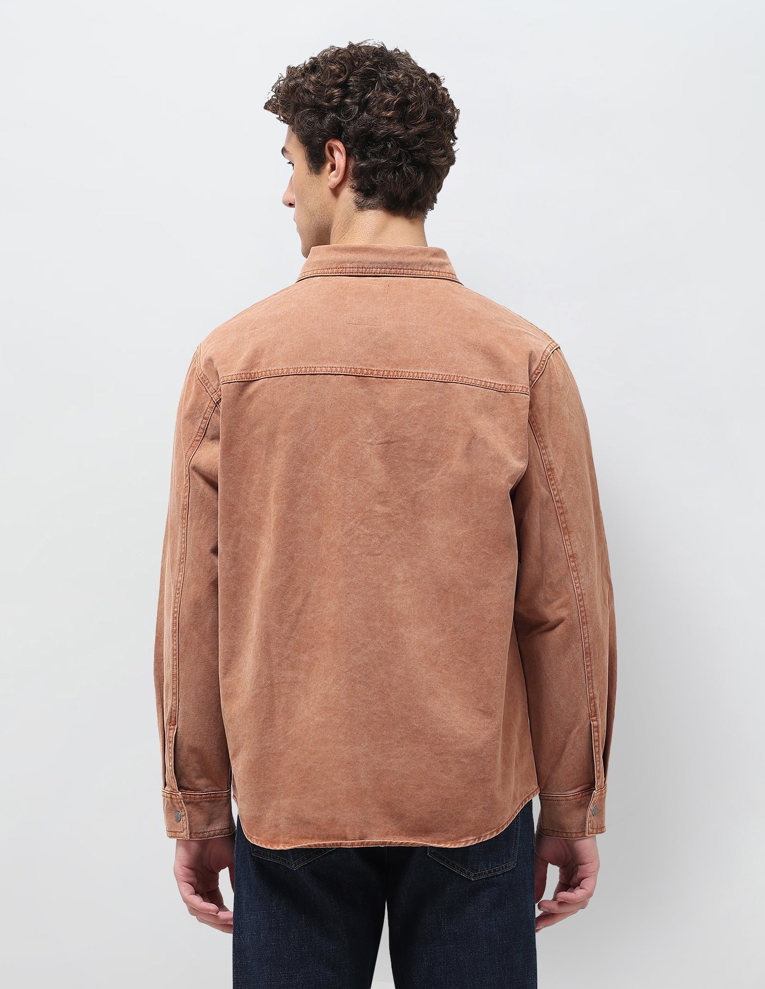 Solid Relaxed Fit Shirt Dark Tan - U.S. Polo Assn. India | Large