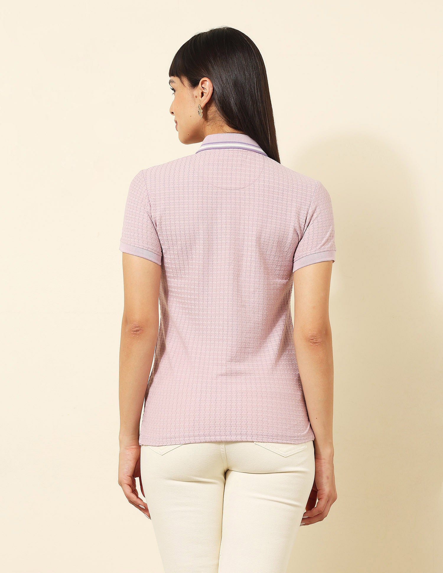 Regular Fit Textured Polo Shirt Pink - U.S. POLO ASSN. | Large