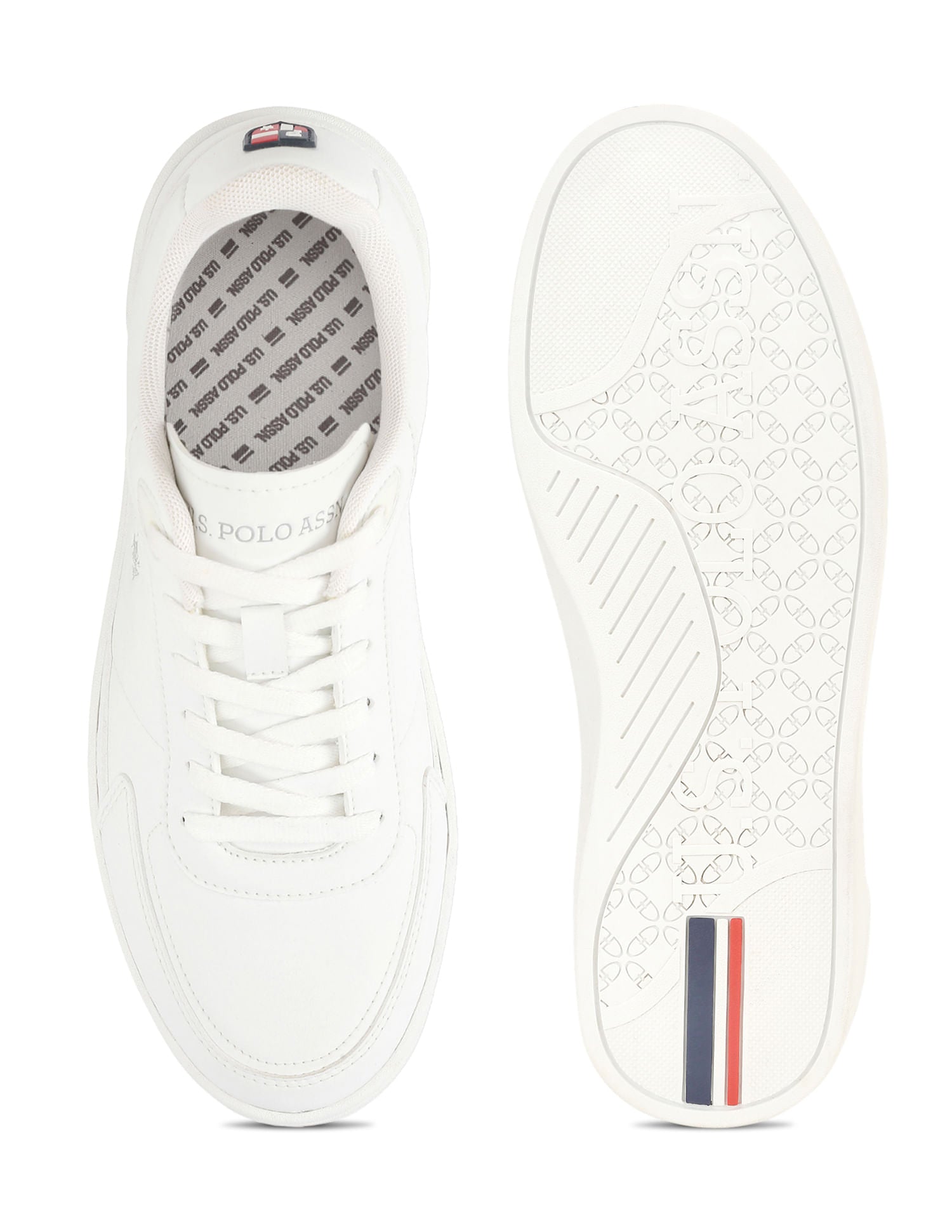 Men Round Toe Crest Sneakers White - U.S. POLO ASSN. | Large
